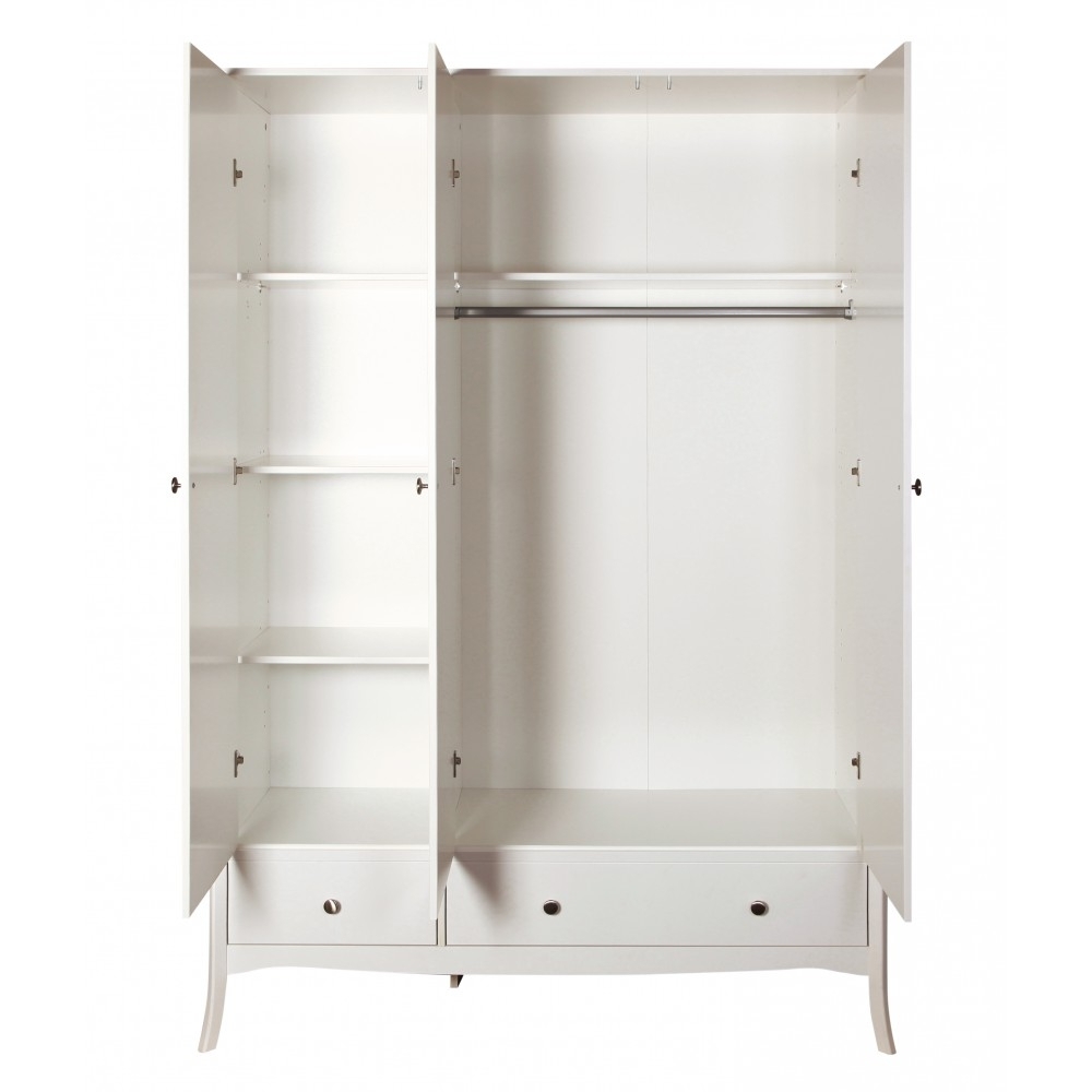 Baroque 3 Door Wardrobe White. Traditional Elegant Wardrobes. For Fashionable White 3 Door Wardrobes (Photo 8 of 15)