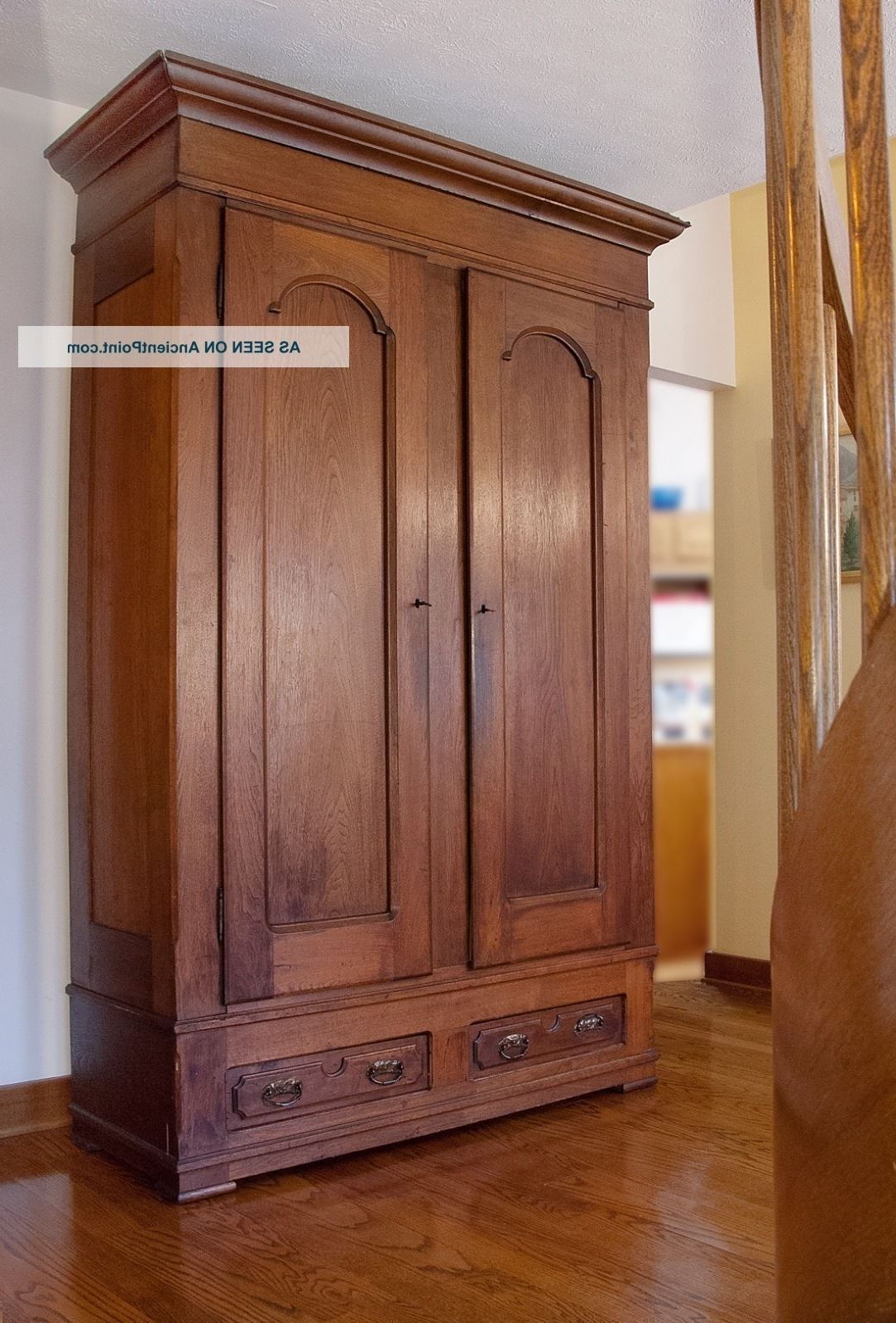 Best And Newest Antique Wardrobes With Antique Walnut Knock – Down Armoire (View 6 of 15)