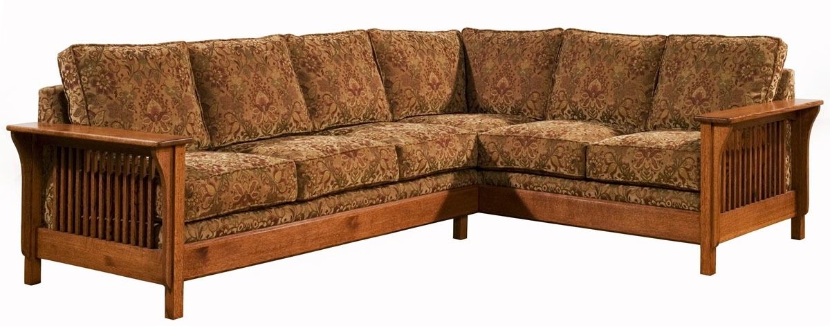 Best And Newest Arts & Crafts Mission Style Upholstered Back Sofa Sectional For Craftsman Sectional Sofas (Photo 1 of 10)