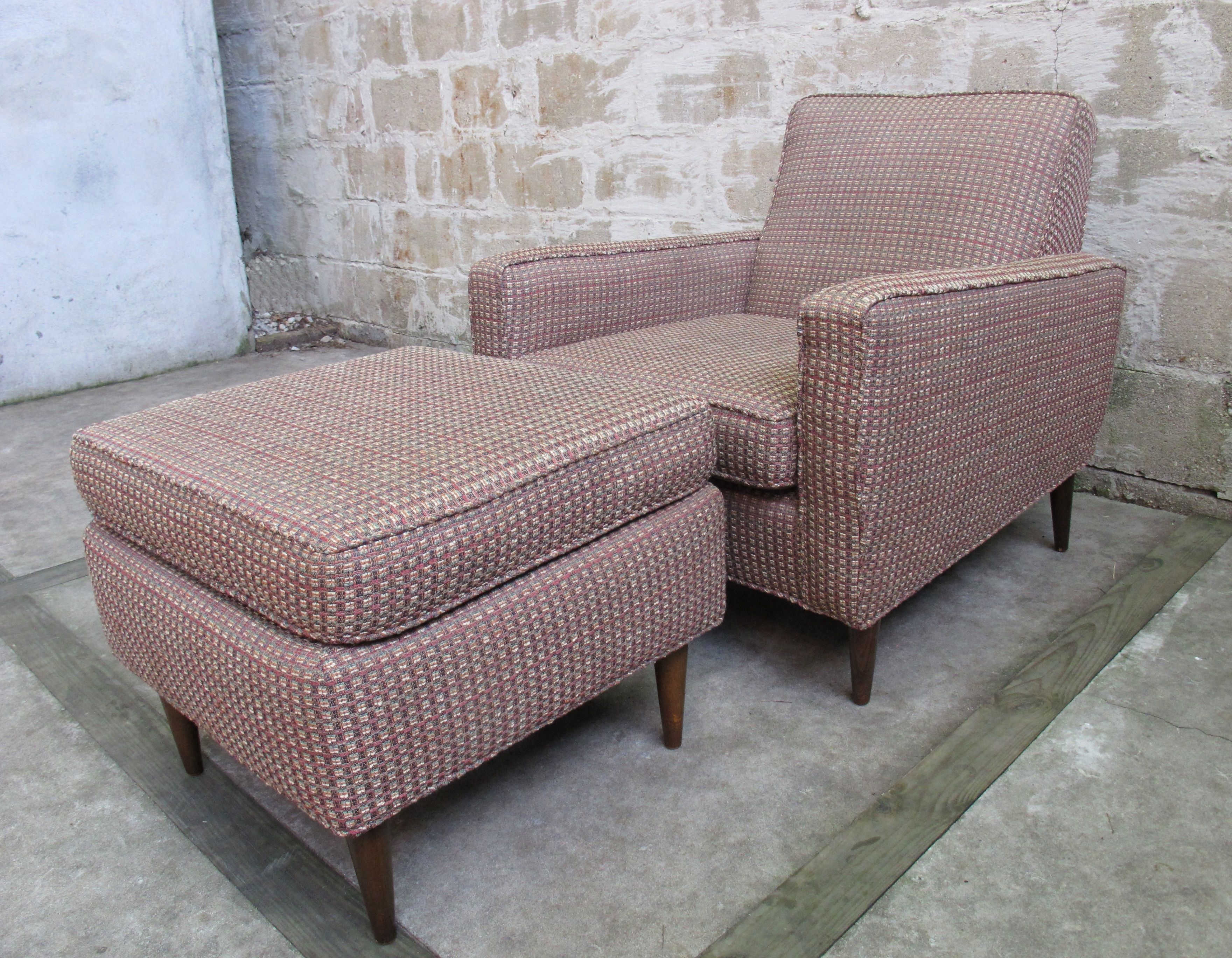 Best And Newest Chaise Lounge Chairs With Ottoman With Mid Century Lounge Chair & Ottoman (View 4 of 15)