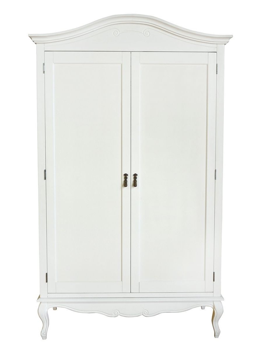Best And Newest French Shabby Chic Wardrobes Within Juliette Shabby Chic Antique White Double Wardrobe (View 15 of 15)
