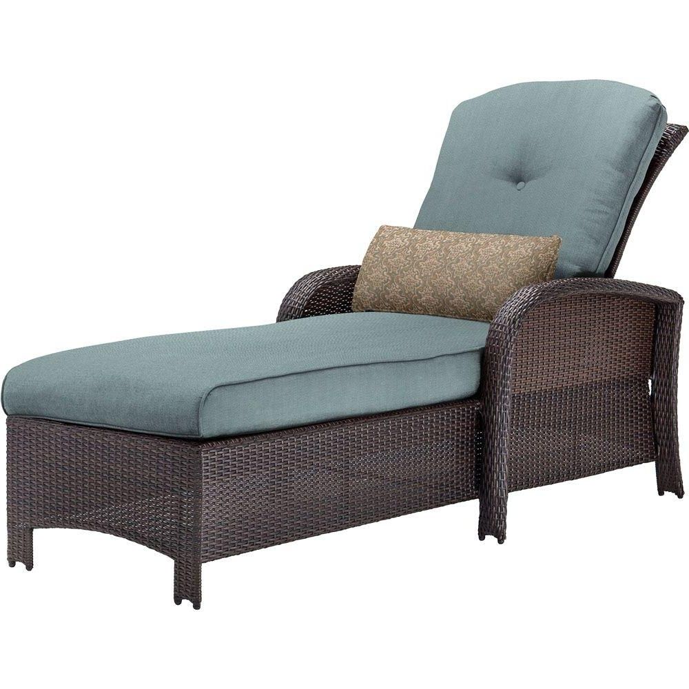 Best And Newest Hanover Strathmere All Weather Wicker Outdoor Patio Chaise Lounge Intended For High End Chaise Lounge Chairs (View 13 of 15)