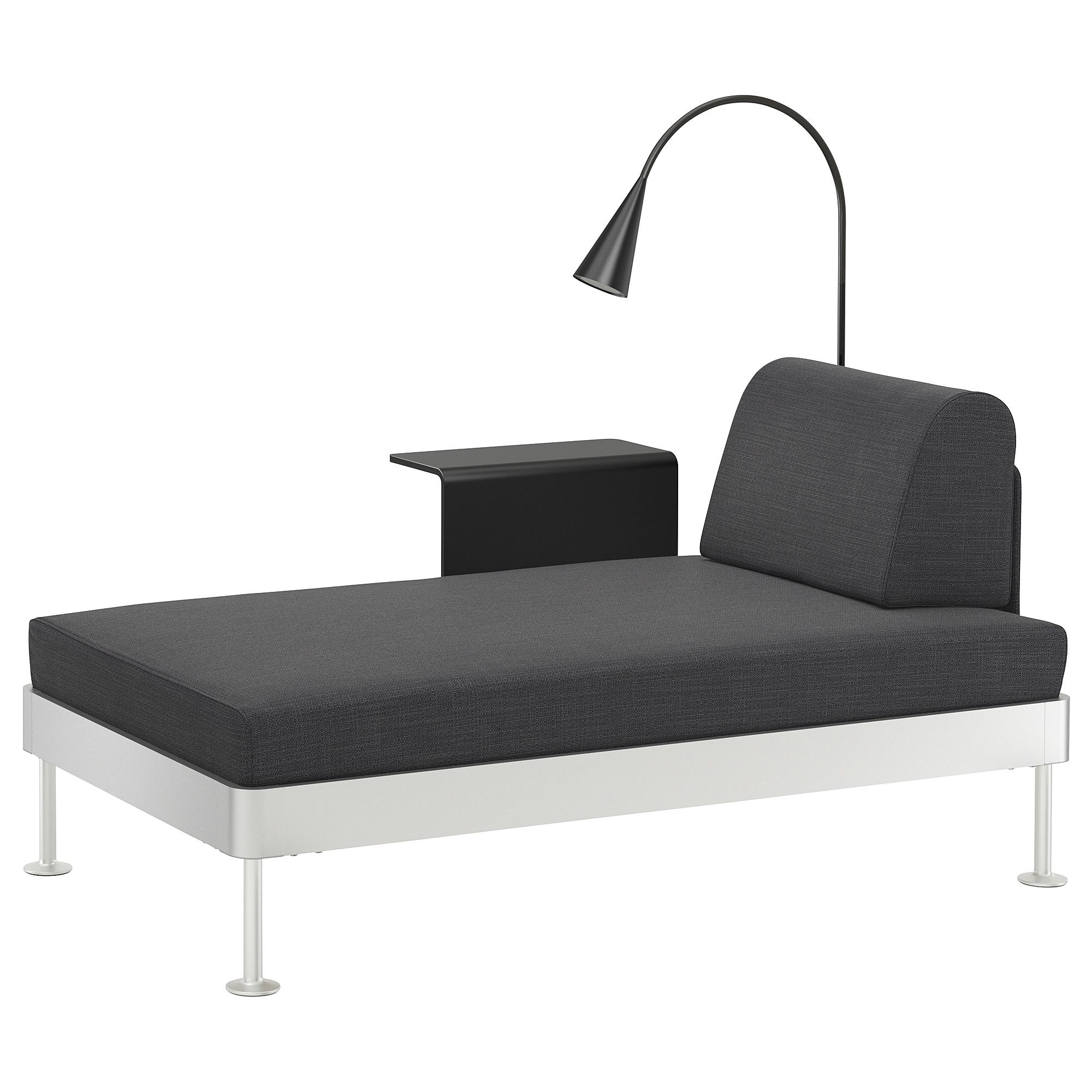 Best And Newest Ikea Chaise Longues Inside Delaktig Chaise Longue W Side Table And Lamp Hillared Anthracite (View 7 of 15)