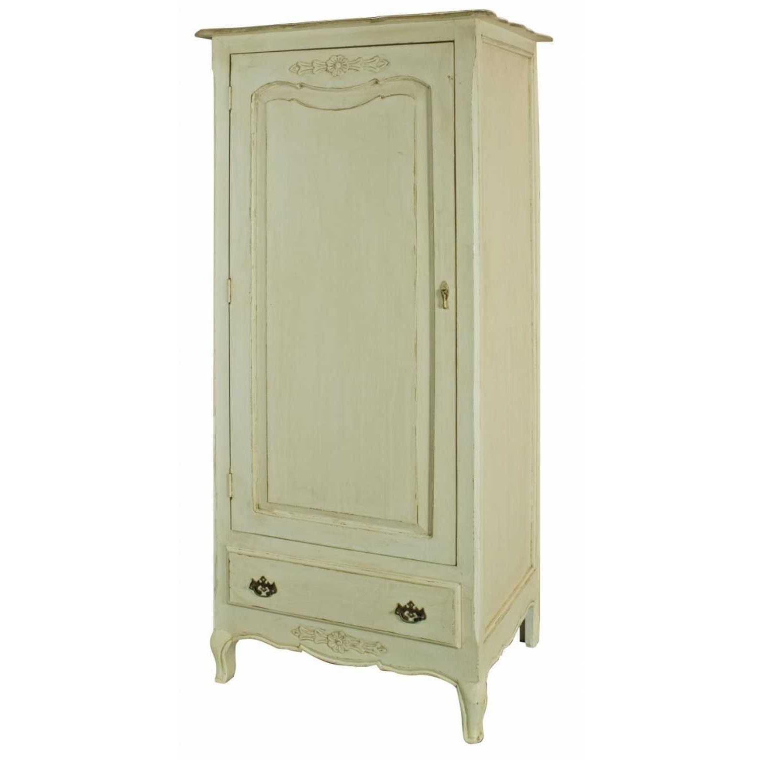 Best And Newest Large Shabby Chic Wardrobes Pertaining To Single Wardrobe Amberly Shabby Chic (View 11 of 15)
