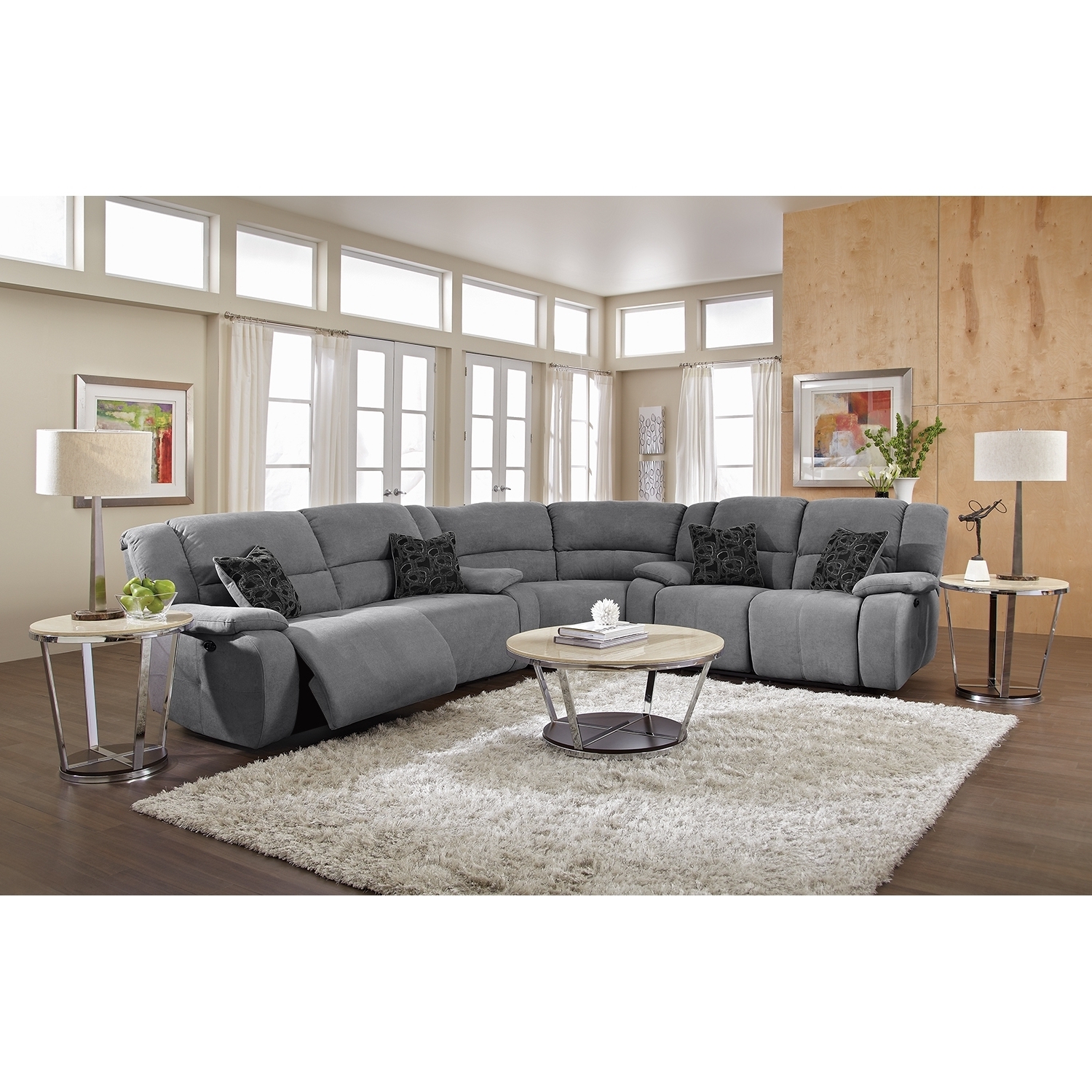 Best And Newest Modern Reclining Sectional Oversized Sectionals With Chaise Blue Pertaining To Reclining Sectionals With Chaise (View 13 of 15)