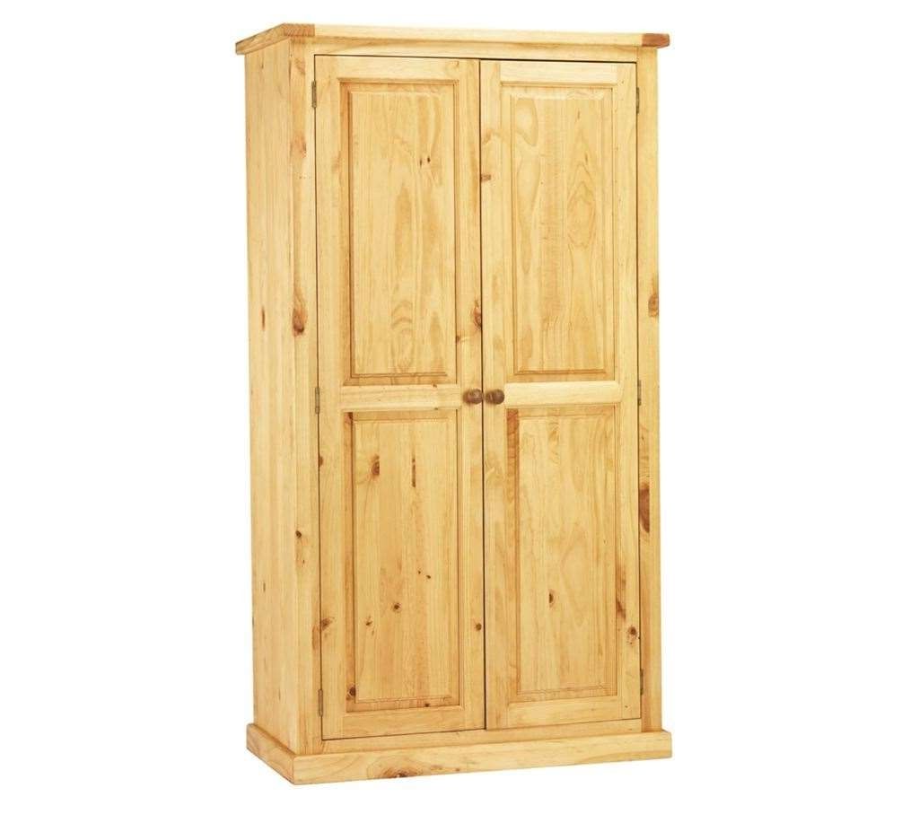 Best And Newest Single Pine Wardrobes With Drawers With Regard To Nordic Chunky Solid Pine 2 Door 1 Drawer Wardrobe (View 11 of 15)
