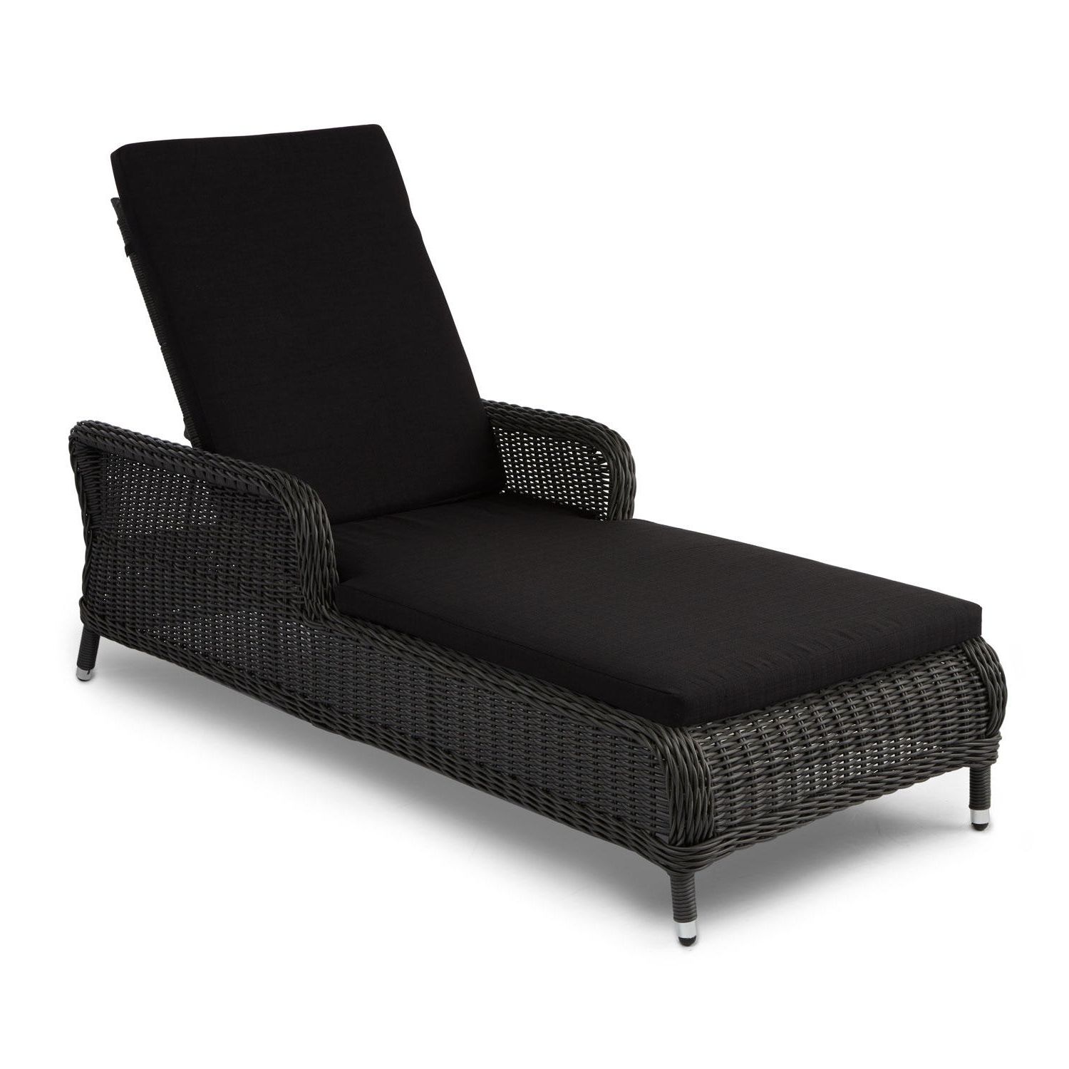 Black Chaise Lounge Chairs • Lounge Chairs Ideas Regarding Well Known Boca Chaise Lounge Outdoor Chairs With Pillows (View 8 of 15)