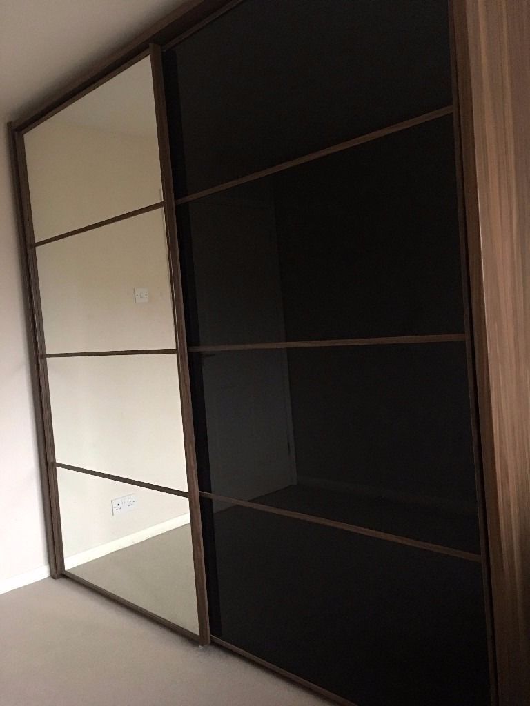 Black Gloss Mirror Wardrobes With Regard To Well Known Benson For Beds Mirror Door Wardrobe Black Gloss Sliding Doors (View 10 of 15)