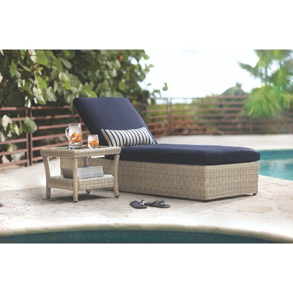 Blue – Outdoor Chaise Lounges – Patio Chairs – The Home Depot Pertaining To Well Liked Outdoor Chaises (View 11 of 15)