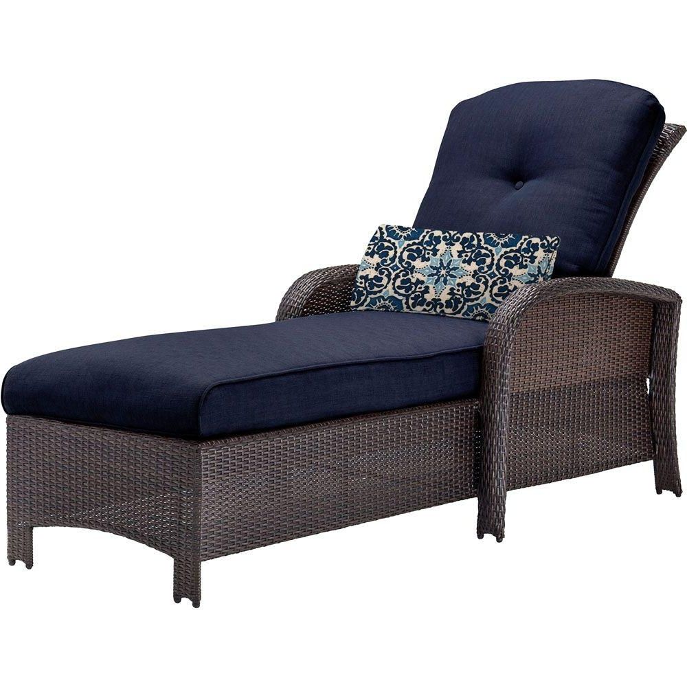 Blue – Outdoor Chaise Lounges – Patio Chairs – The Home Depot Regarding Well Known Patio Chaises (View 9 of 15)