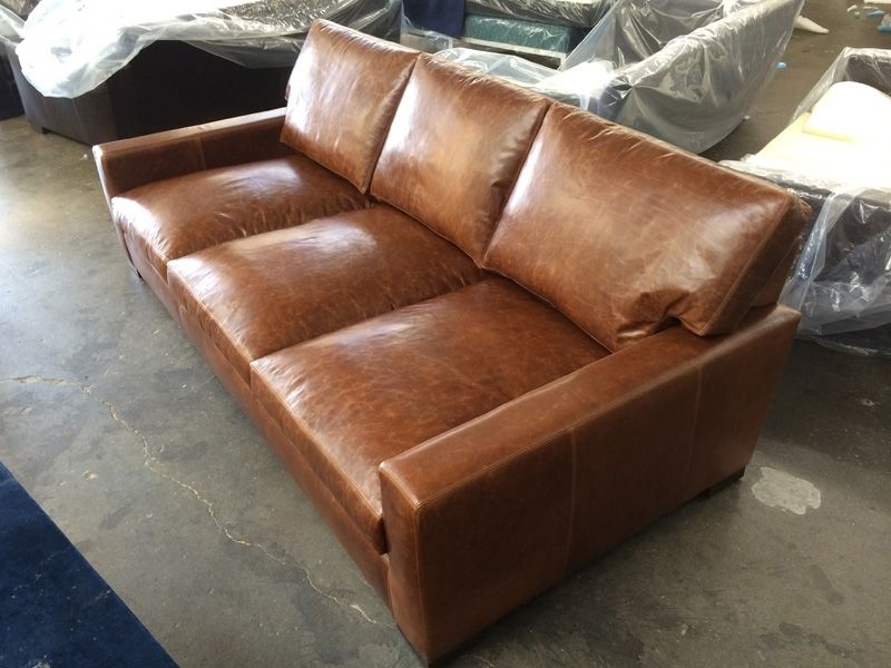 Braxton Leather Sofa – Custom Dimensions – 98″ X 48″ (Photo 7 of 10)