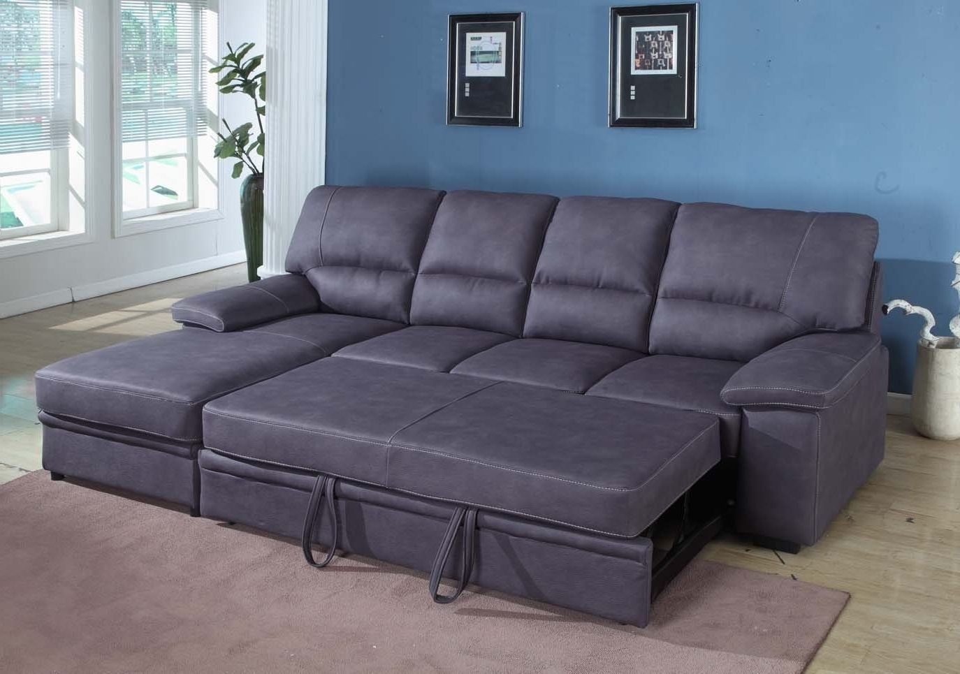 Brilliant Sectional Sleeper Sofa With Chaise Cool Living Room Throughout Favorite Chaise Sleepers (View 9 of 15)