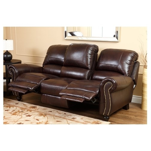 Canterbury Leather Sofas Inside Well Known Abbyson Living Ch 8857 Brg 3/2 Canterbury Leather Pushback (Photo 6 of 10)