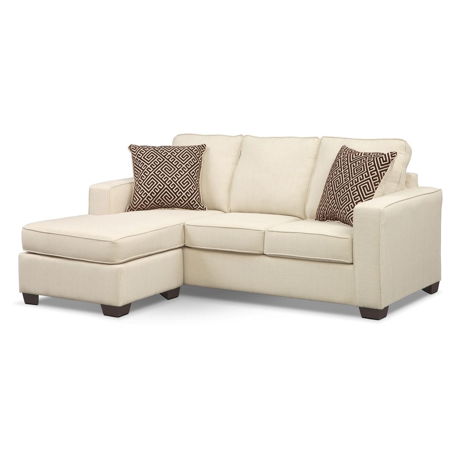 Chaise Sleeper Sofas Within 2017 Sterling Memory Foam Sleeper Sofa With Chaise – Beige (Photo 12 of 15)