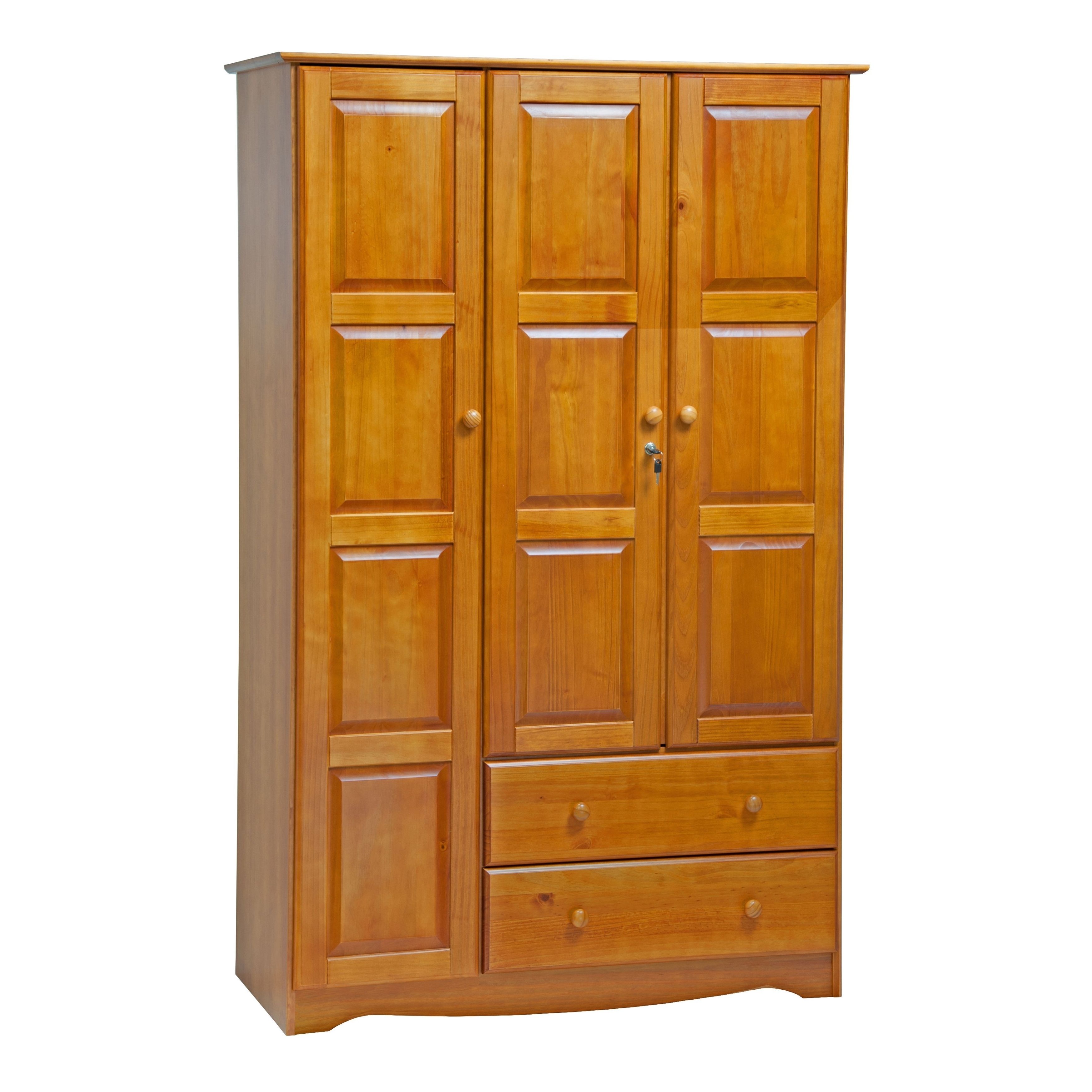 Cheap Solid Wood Wardrobes For Most Popular Furniture : Solid Wood Armoire Closet White Mirrored Wardrobe Wood (View 13 of 15)