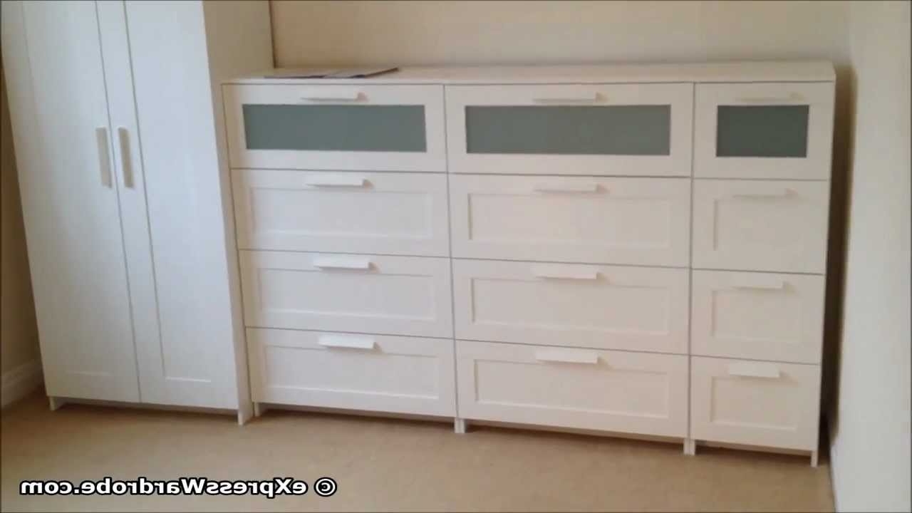 Cheap Wardrobes And Chest Of Drawers Regarding Current Ikea Brimnes 2 Door Wardrobe Design With Chest Of Drawers – Youtube (Photo 3 of 15)