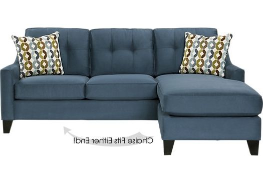 Cindy Crawford Sofas Intended For 2017 $899.99 – Cindy Crawford Madison Place Indigo 2pc Sectional (Photo 3 of 10)