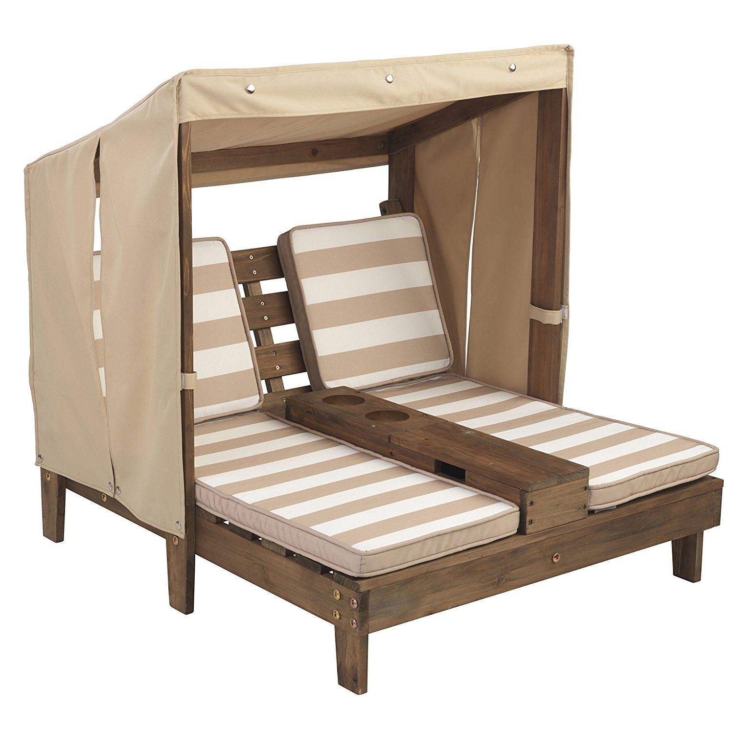 Current Kidkraft Double Chaise Lounges Pertaining To Amazon: Kidkraft Double Chaise Lounge With Cup Holders: Toys (View 13 of 15)