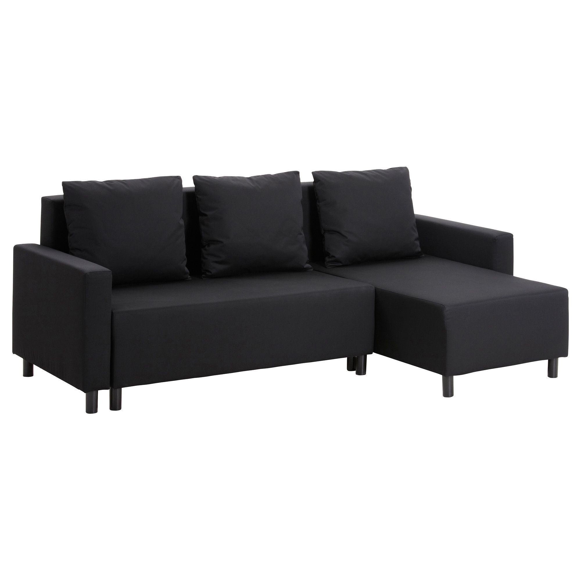 Current Lugnvik Sofa Bed With Chaise Lounge – Granån Black – Ikea Regarding Ikea Sofa Beds With Chaise (View 12 of 15)