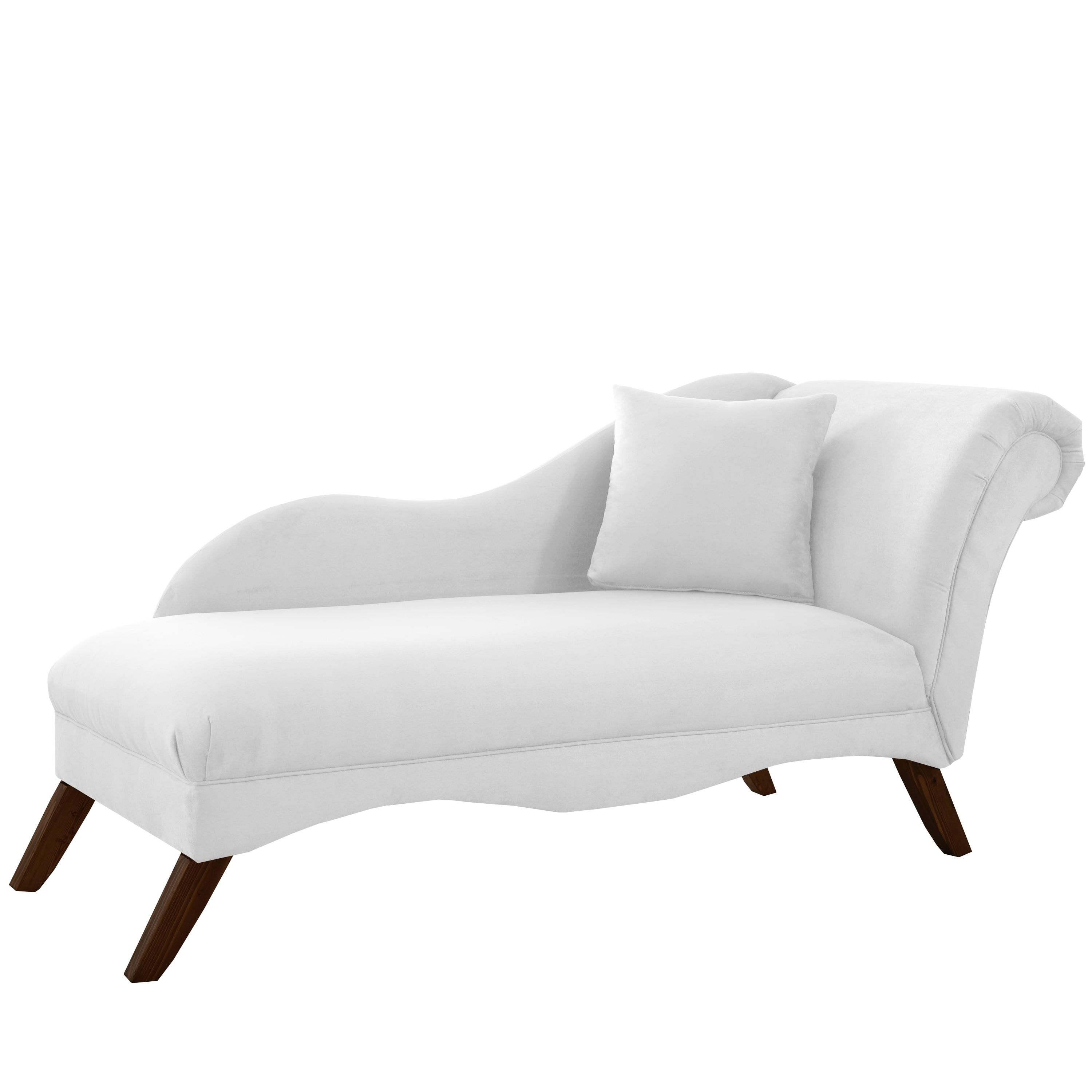 Current Skyline Furniture Chaise Lounge In Velvet White – Free Shipping With Overstock Chaise Lounges (View 7 of 15)
