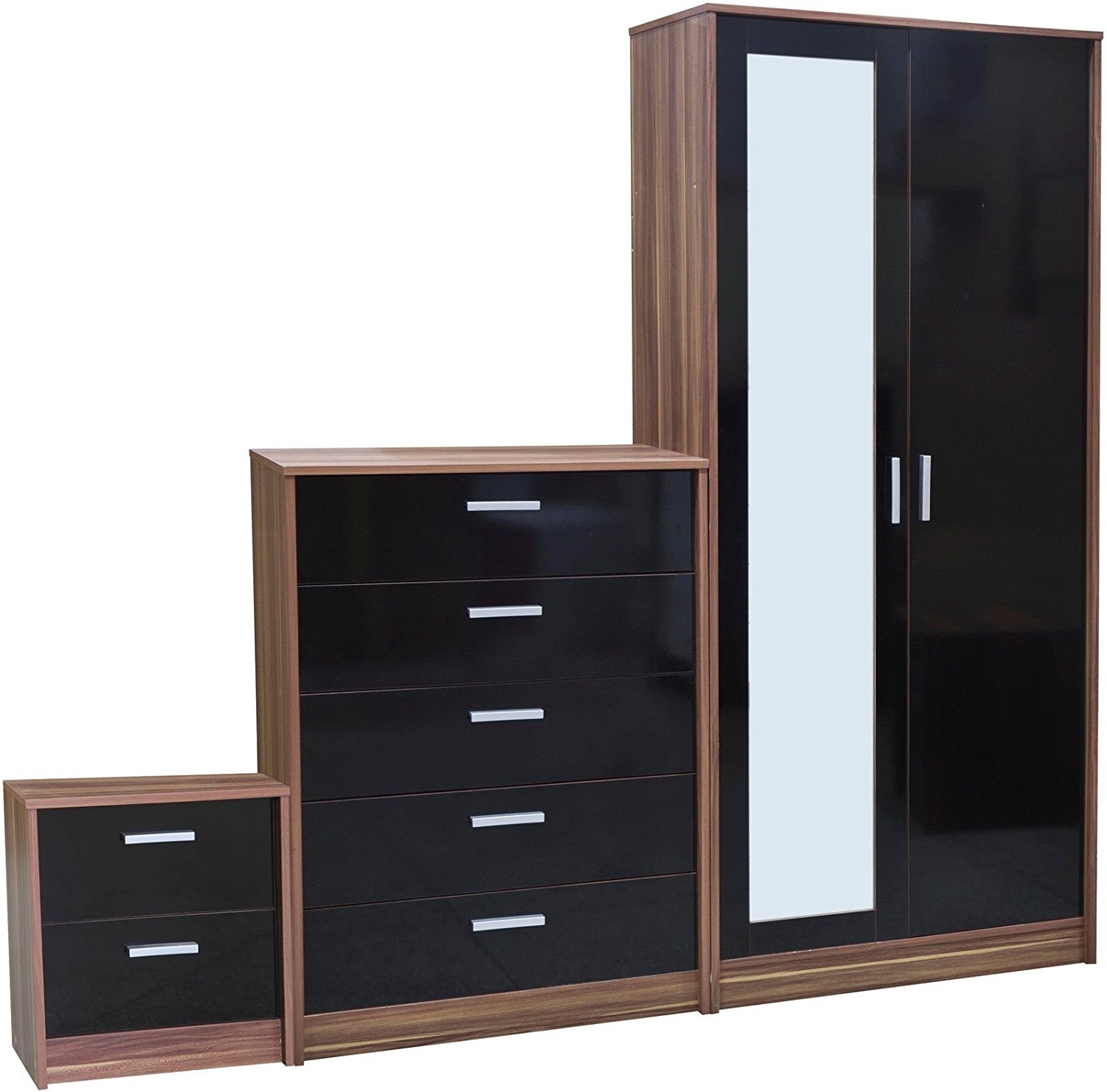 Direct Furniture "khabat" 2 Door Mirrored Wardrobe And 5 Drawer Throughout 2018 Cheap Black Wardrobes (View 12 of 15)