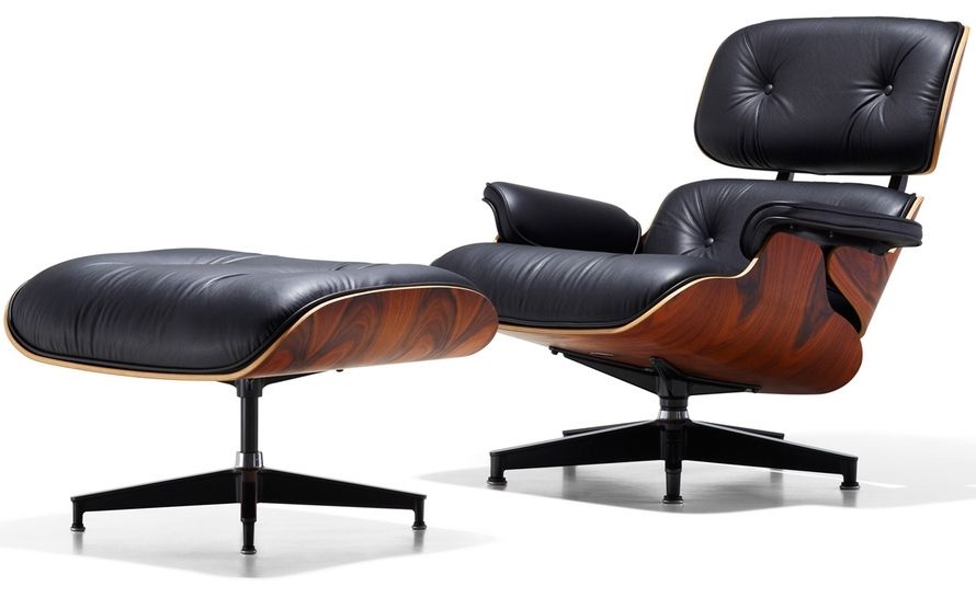 Eames® Lounge Chair & Ottoman – Hivemodern Pertaining To Recent Chairs With Ottoman (View 1 of 10)