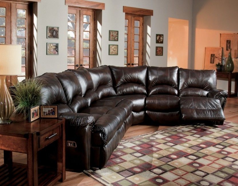 Elegant Reclining Leather Sectional Sofa Alpine Chocolate In Latest Chocolate Brown Sectional Sofas (View 9 of 10)