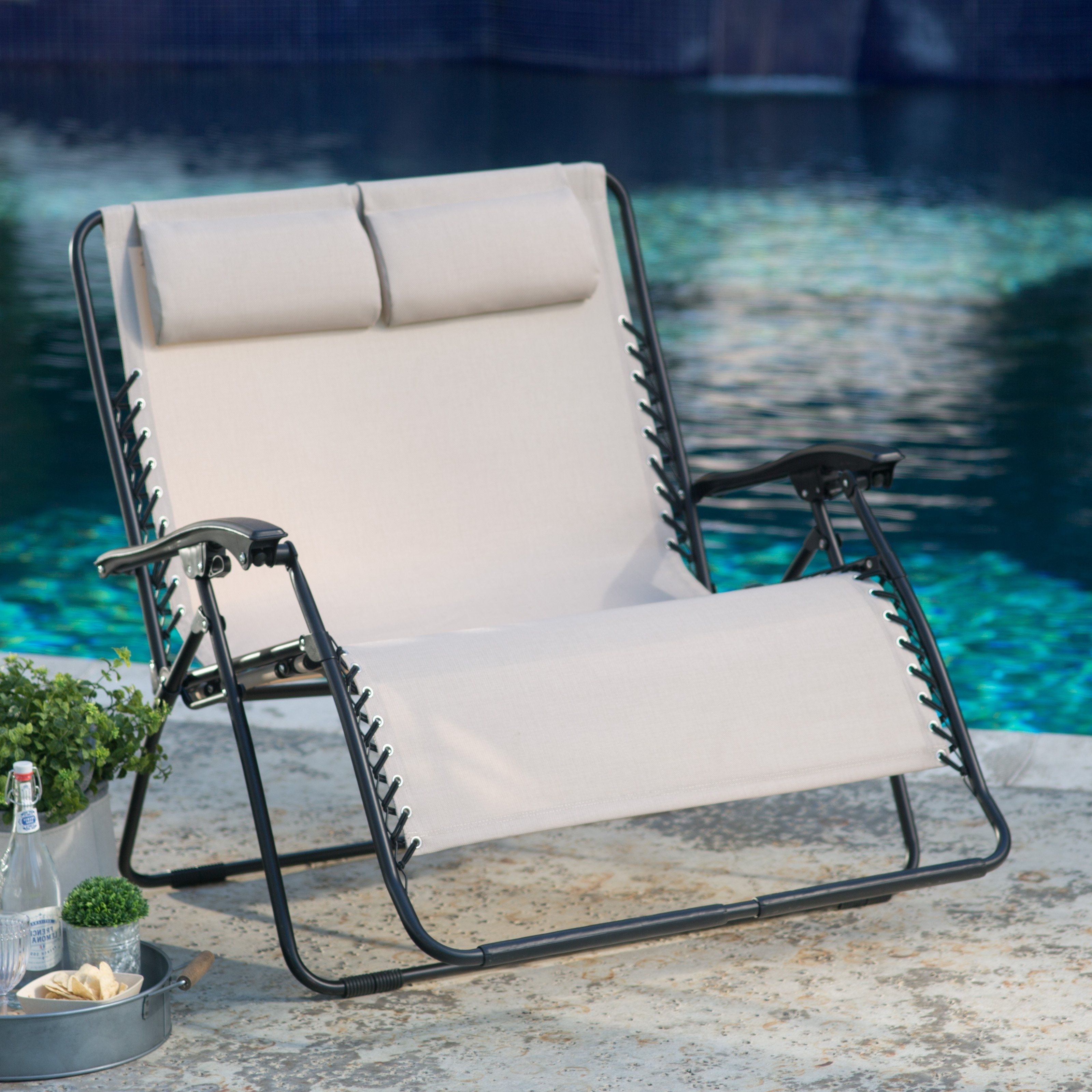 Extra Wide Outdoor Chaise Lounge Chairs With 2018 Coral Coast Padded Extra Wide Zero Gravity Chair (View 2 of 15)