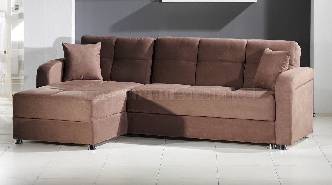 Famous Sectional Sofas With Storage In Vision Sec Rainbow Sectional Sofa Bed Storage In Trufflesunset (Photo 1 of 10)