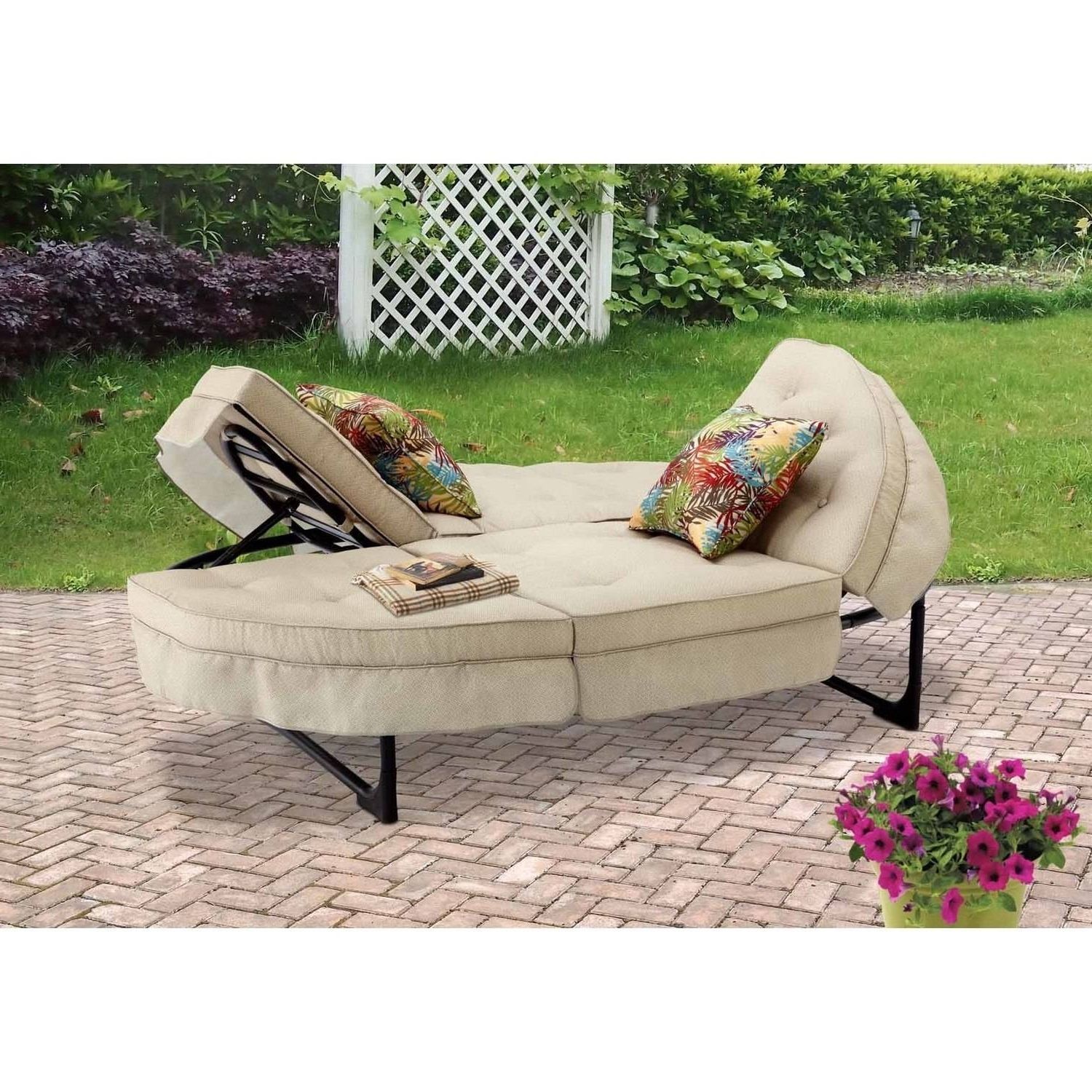Famous Walmart Outdoor Chaise Lounges Regarding Cosco Outdoor Adjustable Aluminum Chaise Lounge Chair Serene Ridge (Photo 14 of 15)