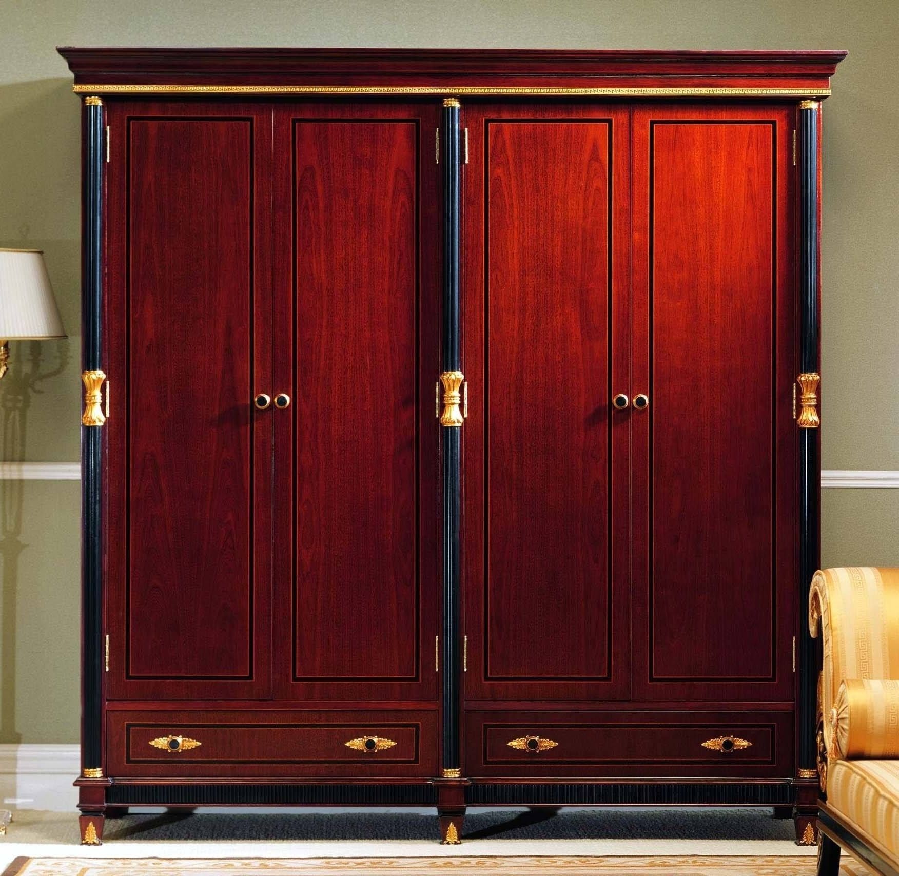 Fascinating The Best Dark Wood Wardrobes Armoires Fancy Wordrob Intended For Most Up To Date Wood Wardrobes (Photo 12 of 15)
