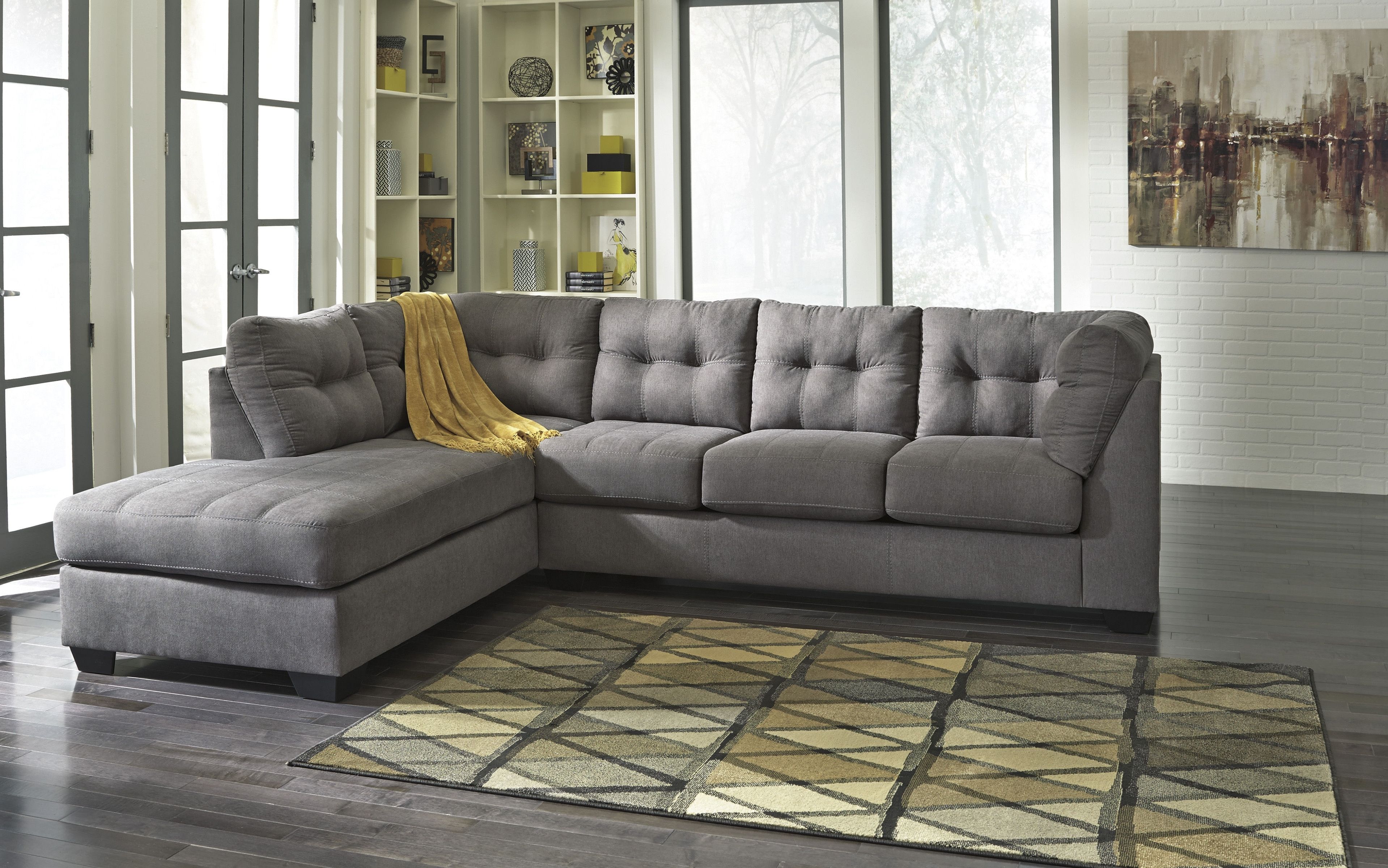 Fashionable Ashley Furniture Maier Charcoal Raf Chaise Sectional (View 13 of 15)