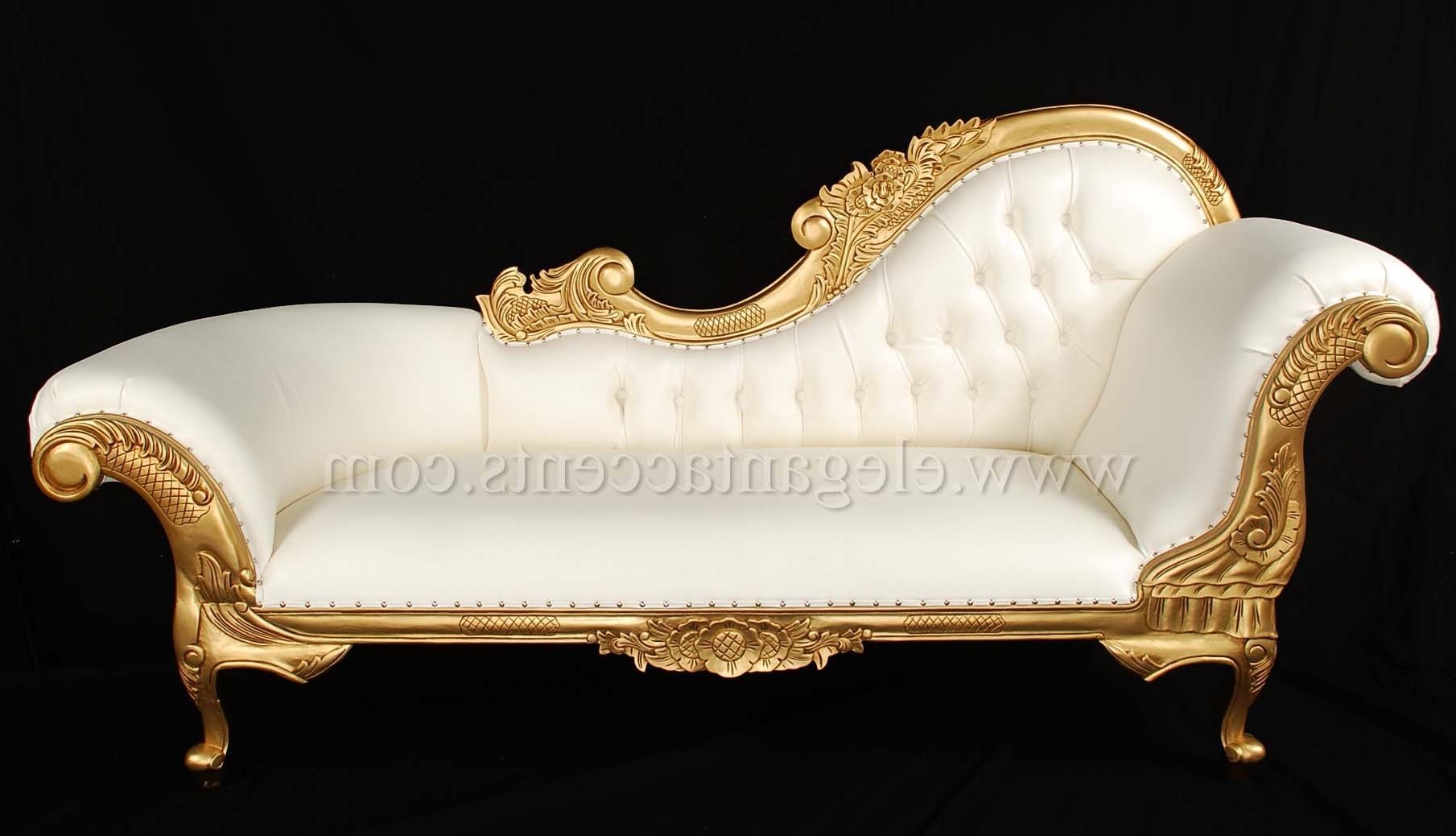 Fashionable This Truly Sumptuous "hood" Chaise Lounge, With Stylized Carving Intended For Gold Chaise Lounge Chairs (View 8 of 15)