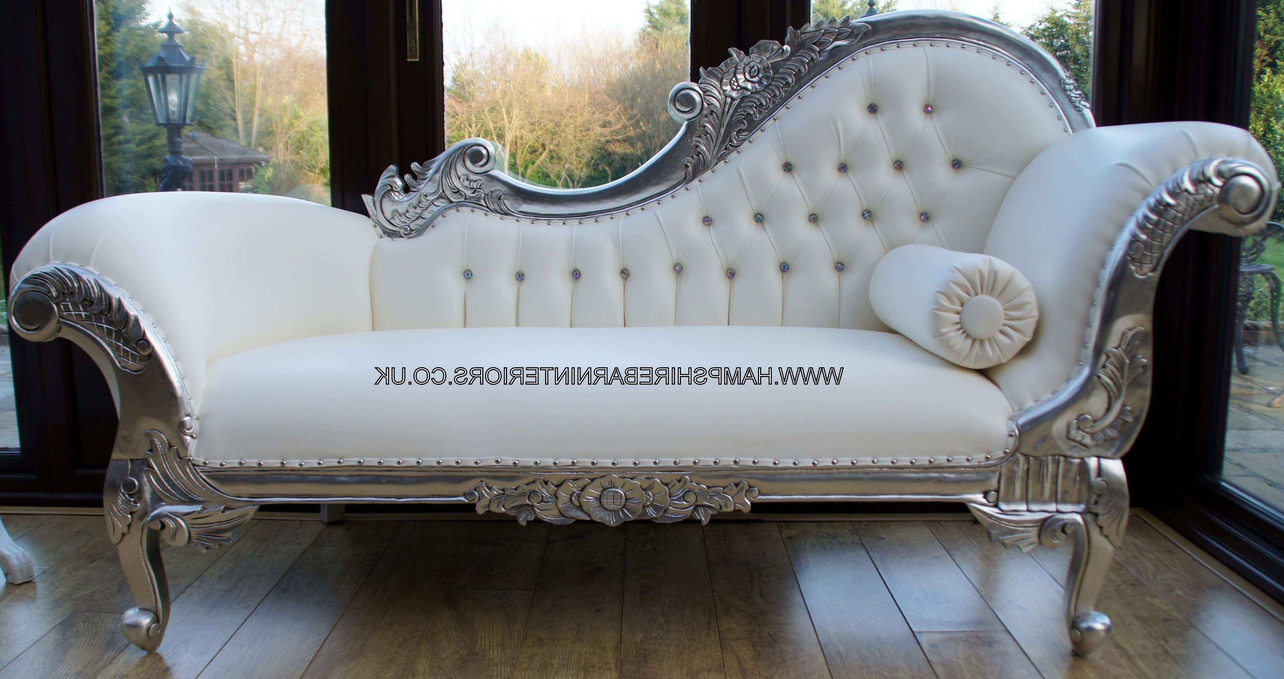 Fashionable White Chaise Lounges Intended For Chaise Lounge Chair White Leather • Lounge Chairs Ideas (View 2 of 15)