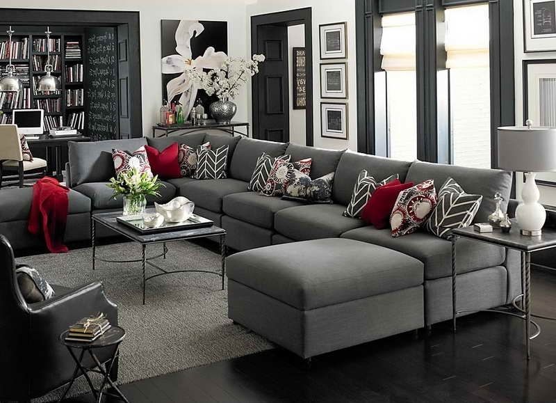 Favorite I'm Obsessed With The Overall Look Of This Living Room. I Know You Regarding Gray U Shaped Sectionals (Photo 4 of 10)