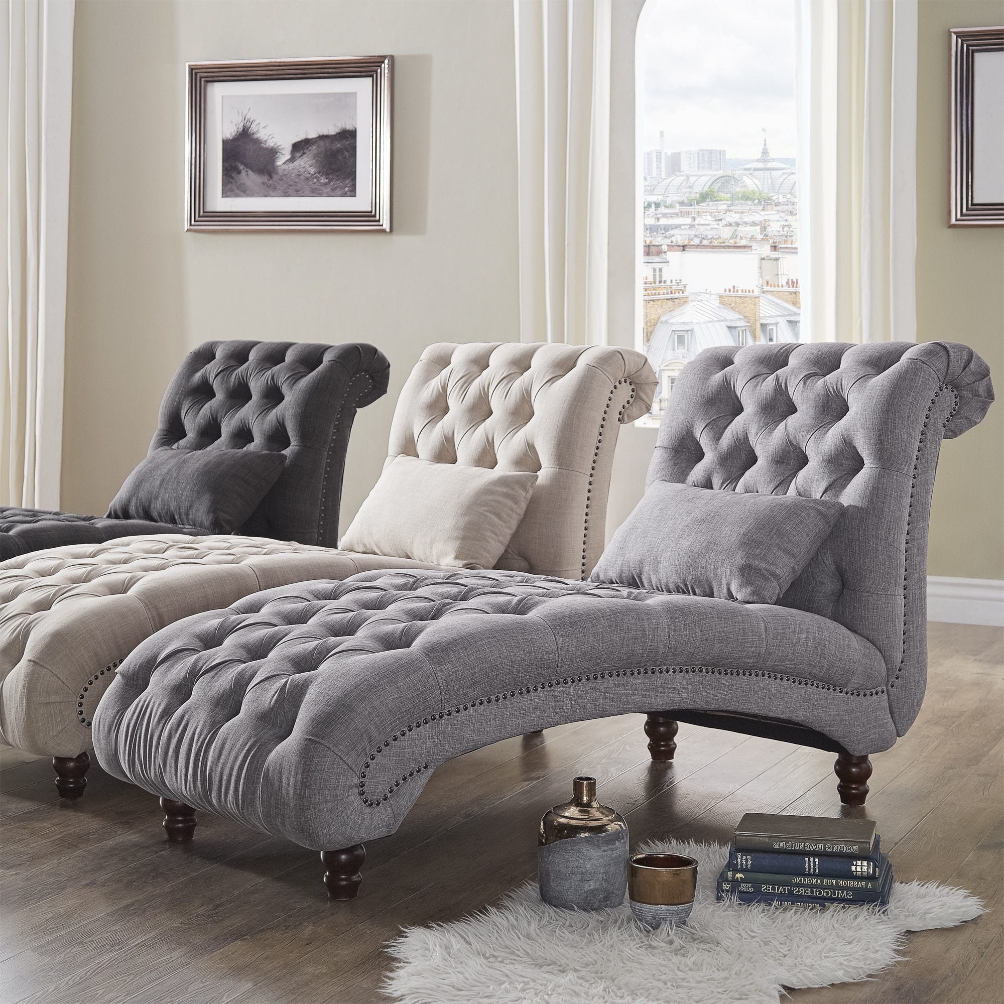 Favorite Knightsbridge Tufted Oversized Chaise Loungeinspire Q Artisan Within Overstock Chaise Lounges (Photo 1 of 15)