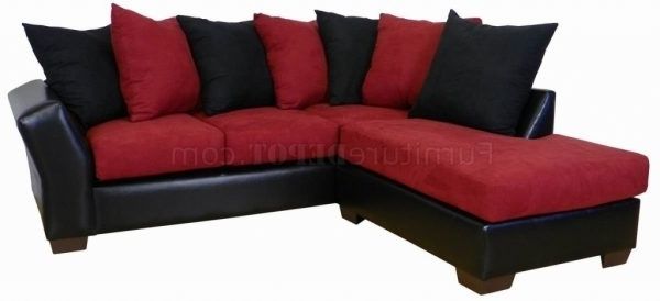Favorite Red Black Sectional Sofas Throughout Sectional Sofas : Red And Black Sectional Sofa – Burgundy Fabric (Photo 7 of 10)