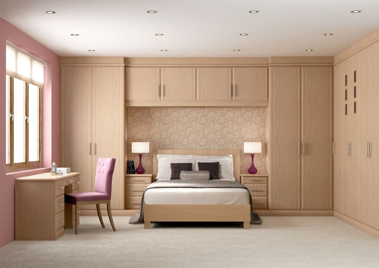 Fitted Wardrobes Side And Study Table Hpd312 – Fitted Wardrobes Intended For Best And Newest Bedroom Wardrobes (Photo 1 of 15)