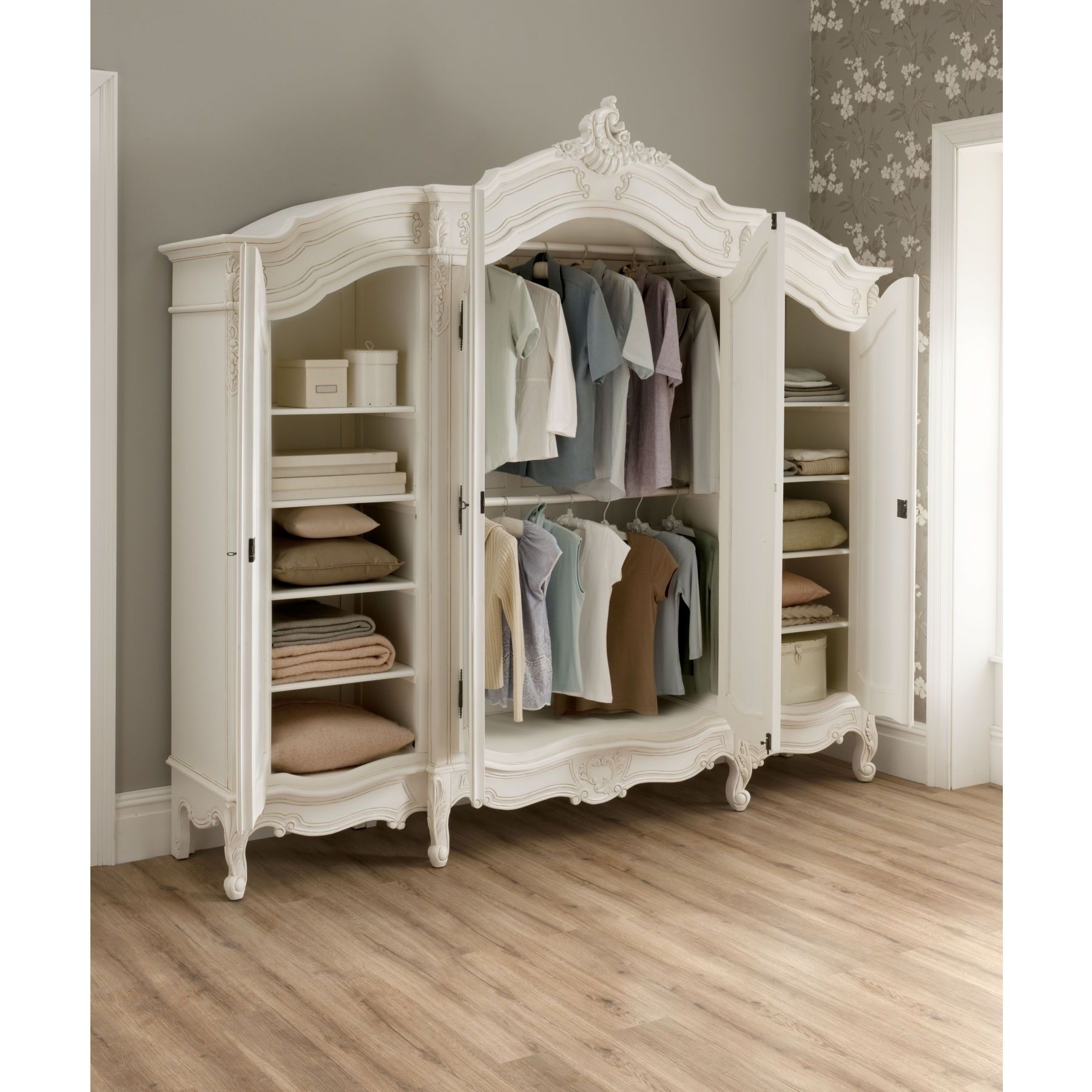 French Armoires Wardrobes Within Most Popular Collection French Armoires Wardrobes – Buildsimplehome (View 1 of 15)