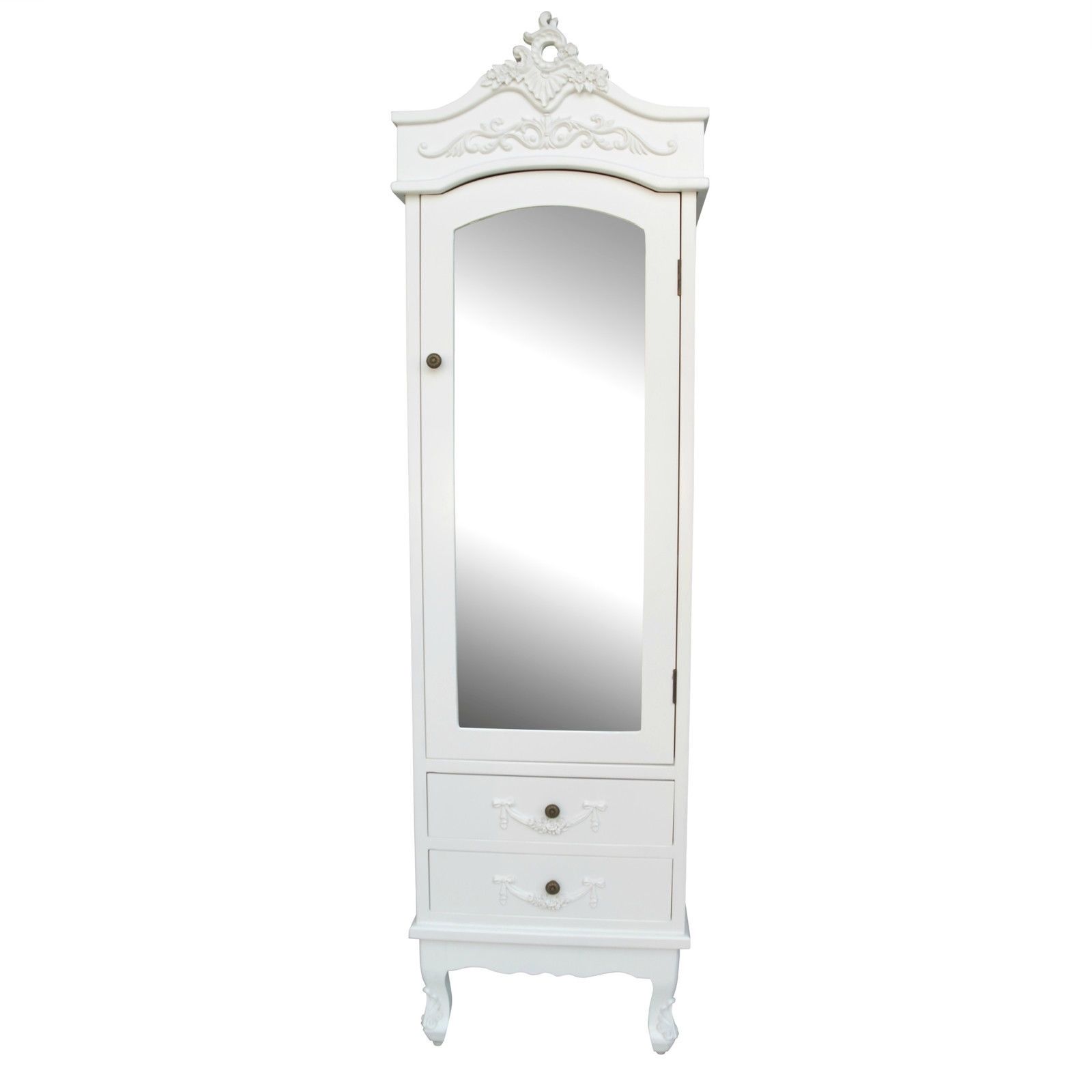 French White Single Door White Armoire Furniture – La Maison Chic Throughout Well Known Single French Wardrobes (View 4 of 15)