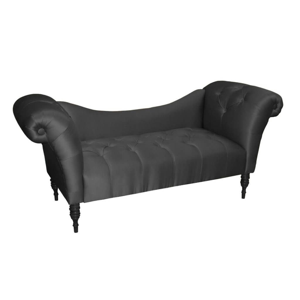 Furniture: Cheap Black Tufted Chaise Lounge With Arms – Tufted Pertaining To Popular Cheap Chaise Lounges (View 7 of 15)