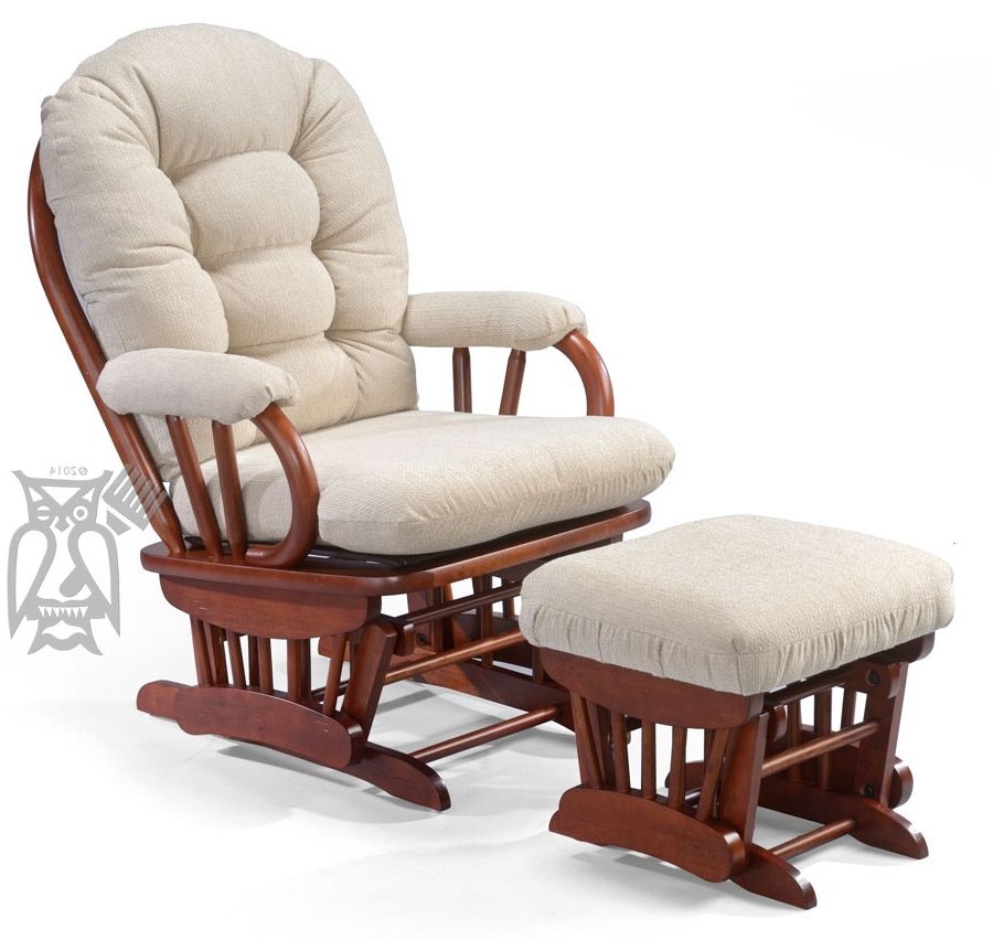 Gliders With Ottoman With Widely Used Amish Leola Mission Swivel Glider Rocking Chair In Glider Rocker (View 9 of 10)