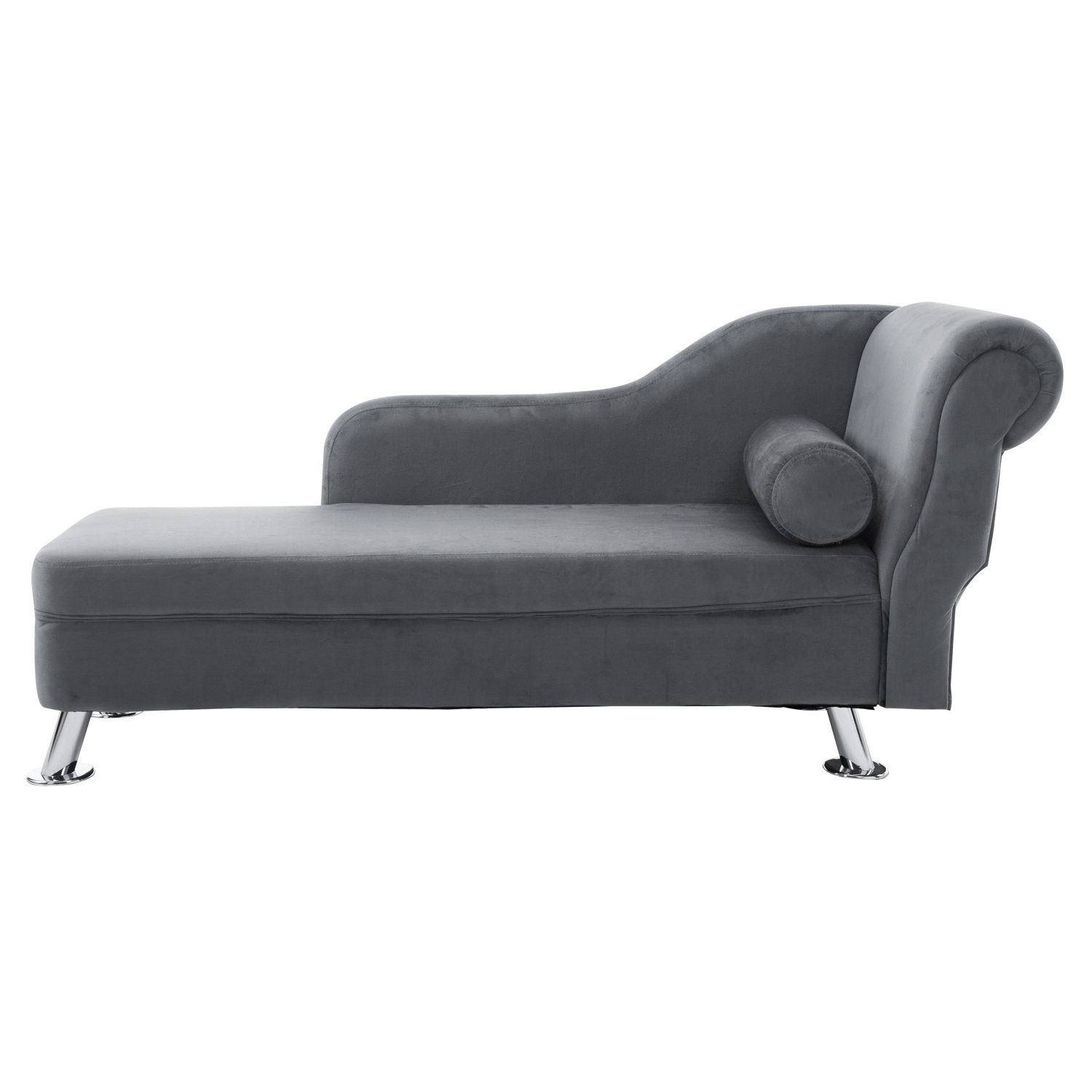 Grey Chaise Lounges Throughout Well Known Homcom 62" Chaise Lounge Grey (View 8 of 15)