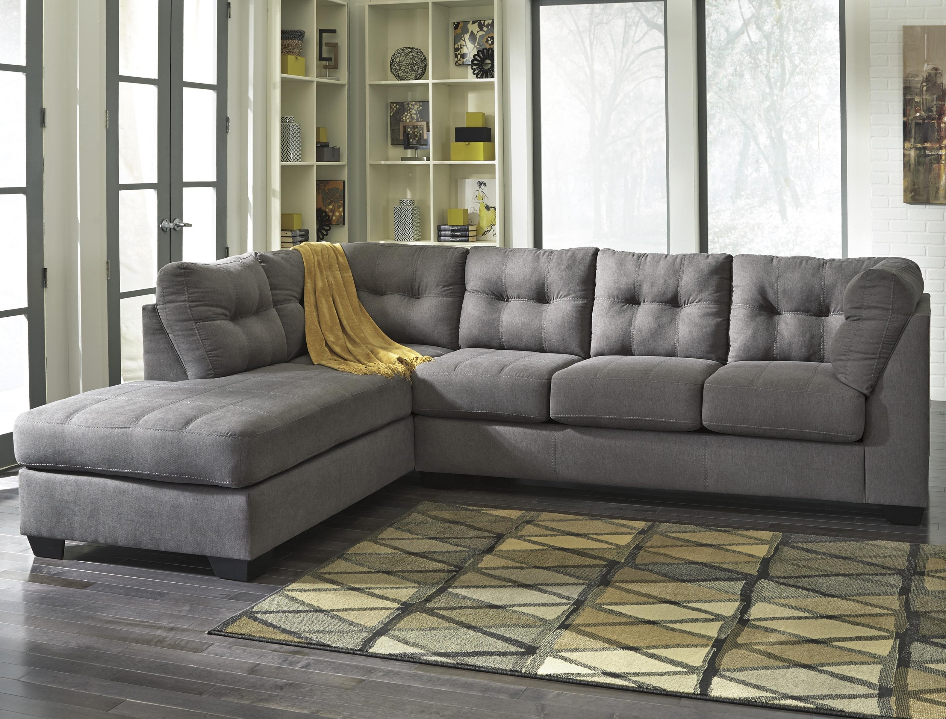 Grey Chaise Sectionals In Latest 2 Piece Sectional With Right Chaisebenchcraft (Photo 1 of 15)