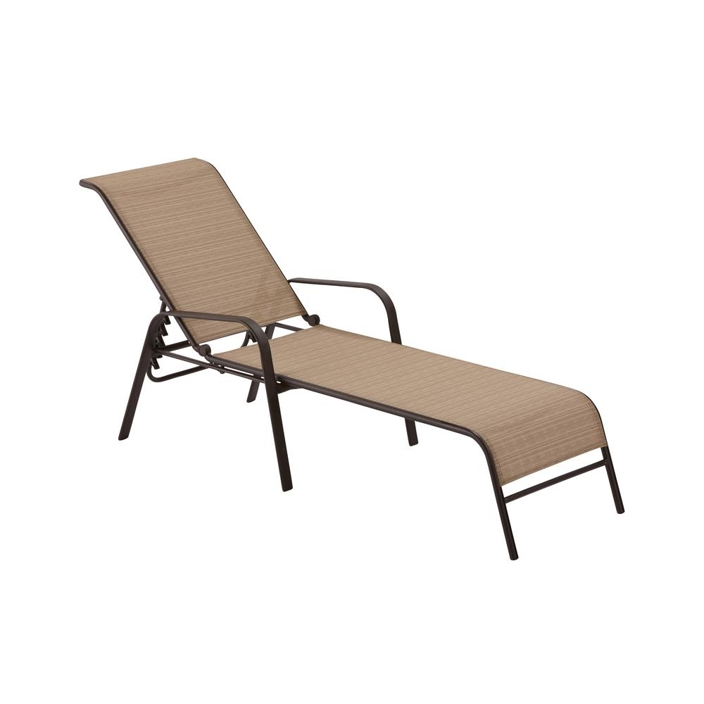 Hampton Bay Mix And Match Sling Outdoor Chaise Lounge Fls00036g W Intended For Well Known Outdoor Mesh Chaise Lounge Chairs (Photo 8 of 15)