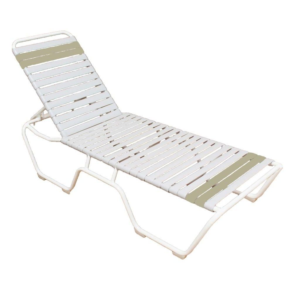 Hampton Bay – Outdoor Chaise Lounges – Patio Chairs – The Home Depot Regarding Trendy Vinyl Outdoor Chaise Lounge Chairs (View 11 of 15)