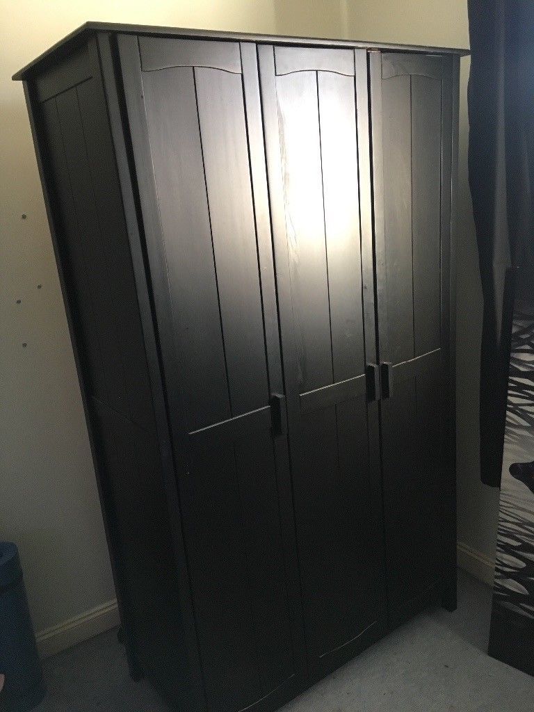 Ikea Black 3 Door Wardrobes X (View 7 of 15)