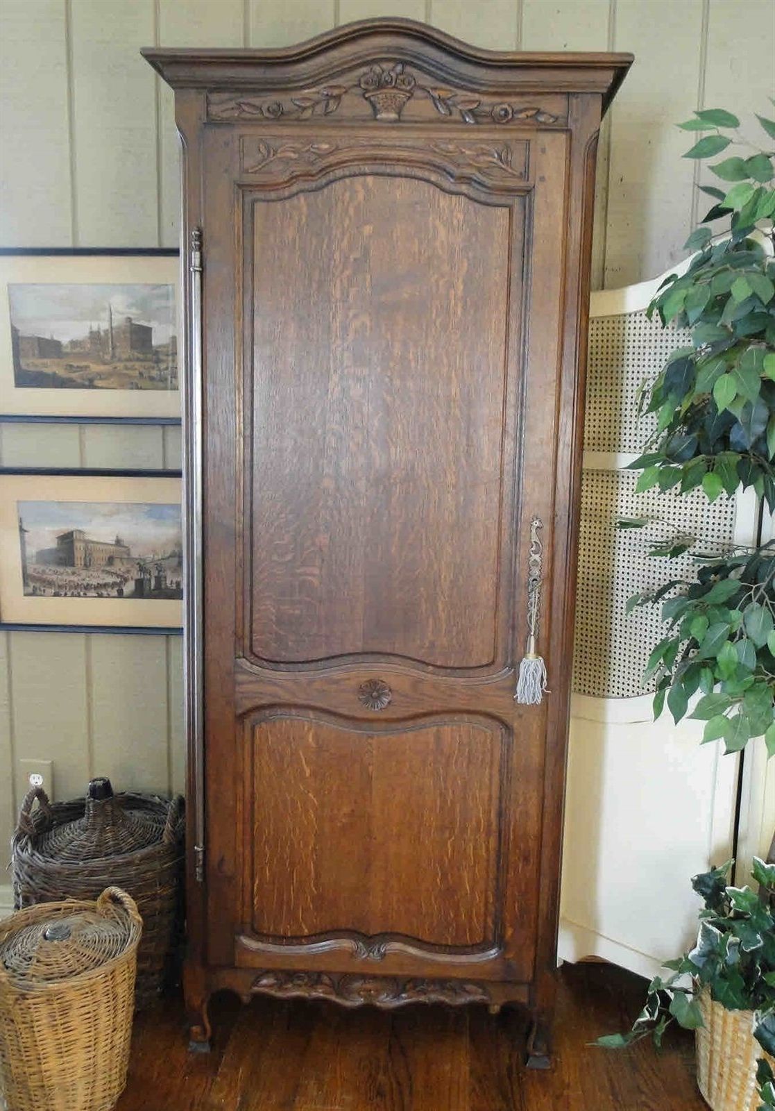 Image Result For Narrow Broyhill Country French Single Door Inside Most Recent French Armoires And Wardrobes (View 13 of 15)