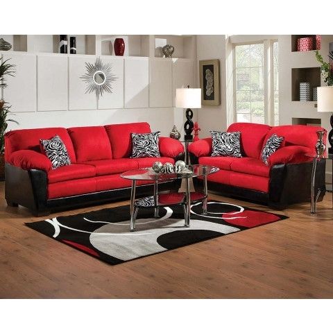 Implosion Red Sofa & Loveseat Within Newest Red And Black Sofas (View 9 of 10)