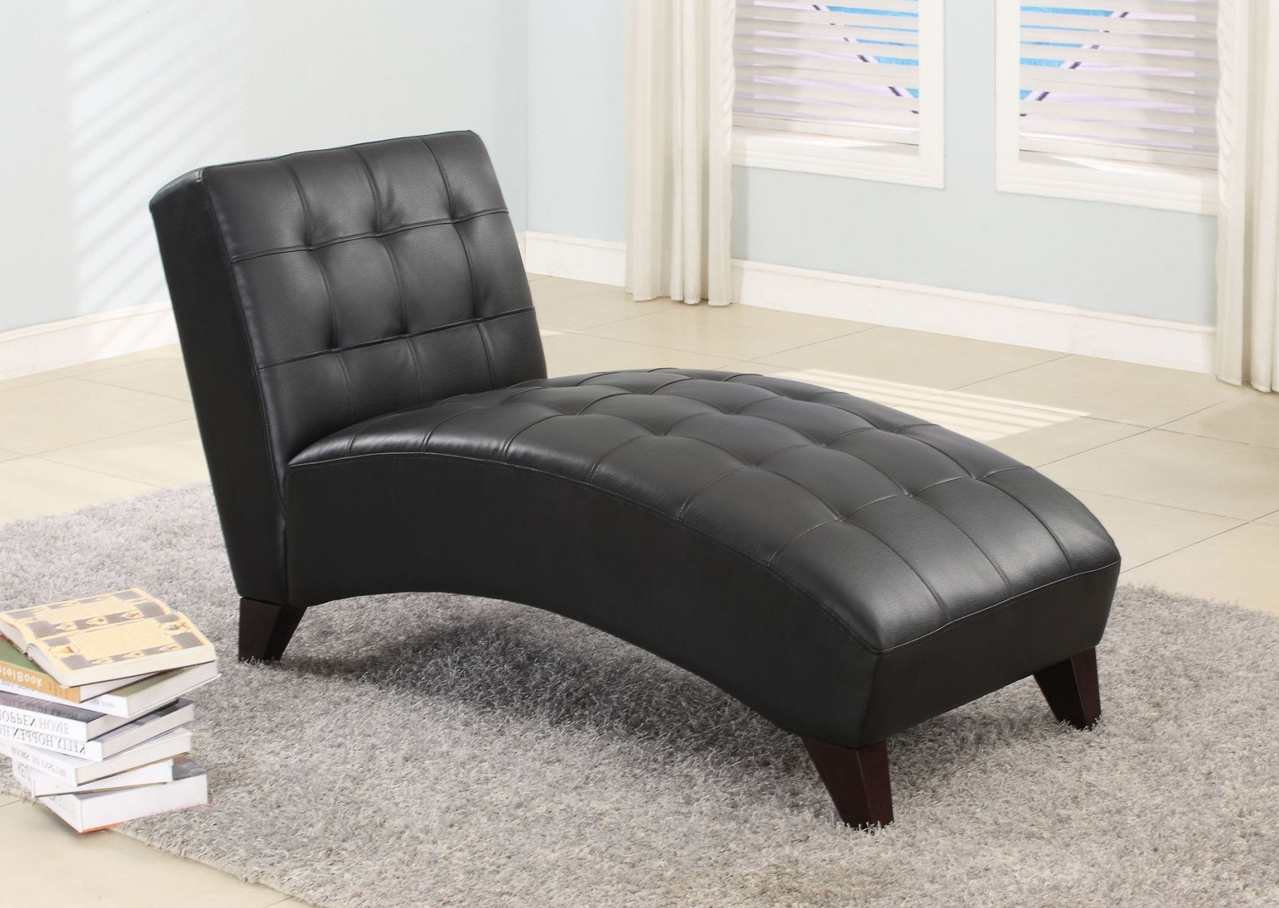 Indoor Leather Chaise Lounge Chair — Lustwithalaugh Design With Newest Black Chaises (View 5 of 15)